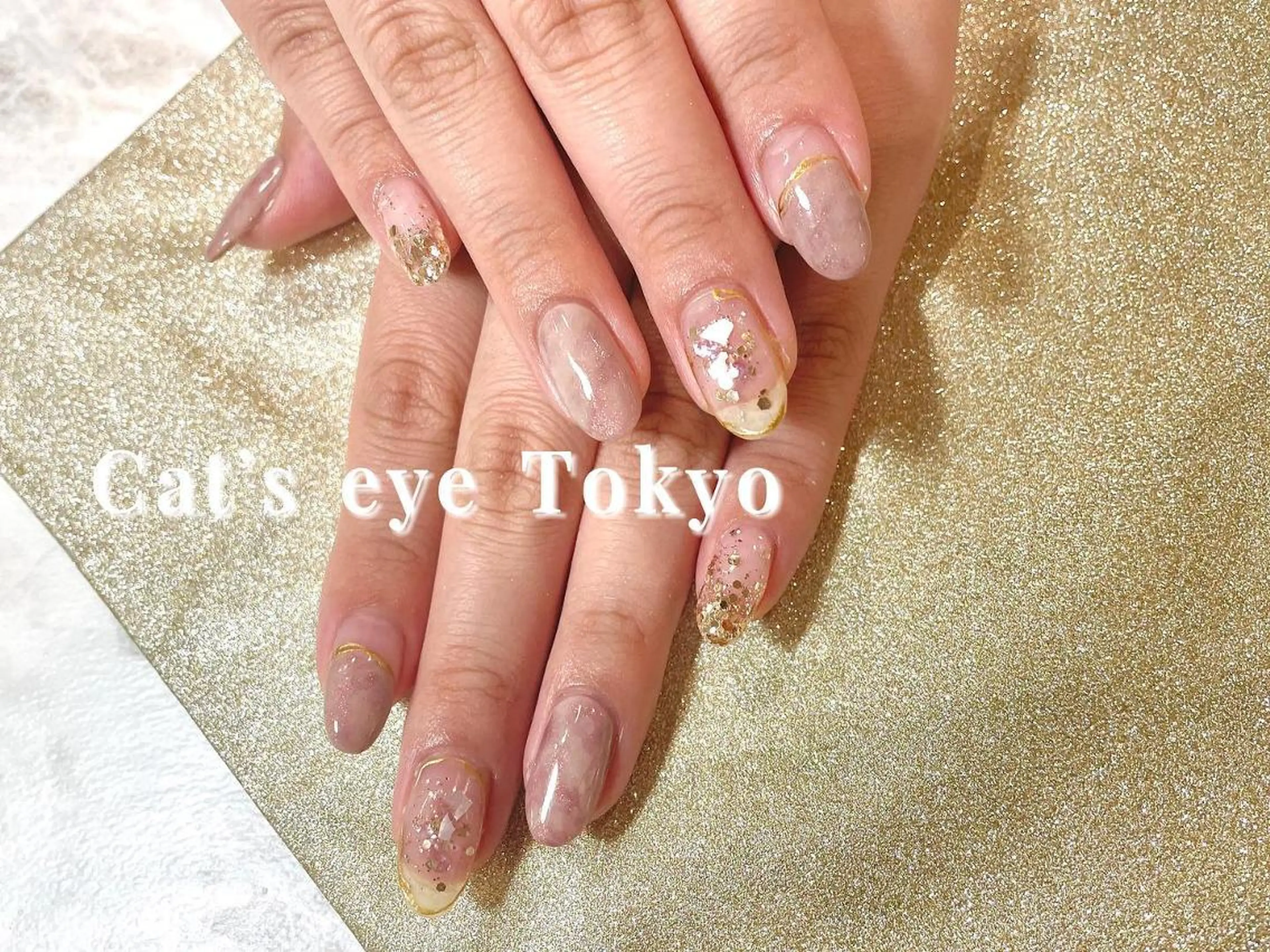 ネイル マツエク・マツパ シンプルネイル Cat's eye TOKYO 新宿店のネイルデザイン