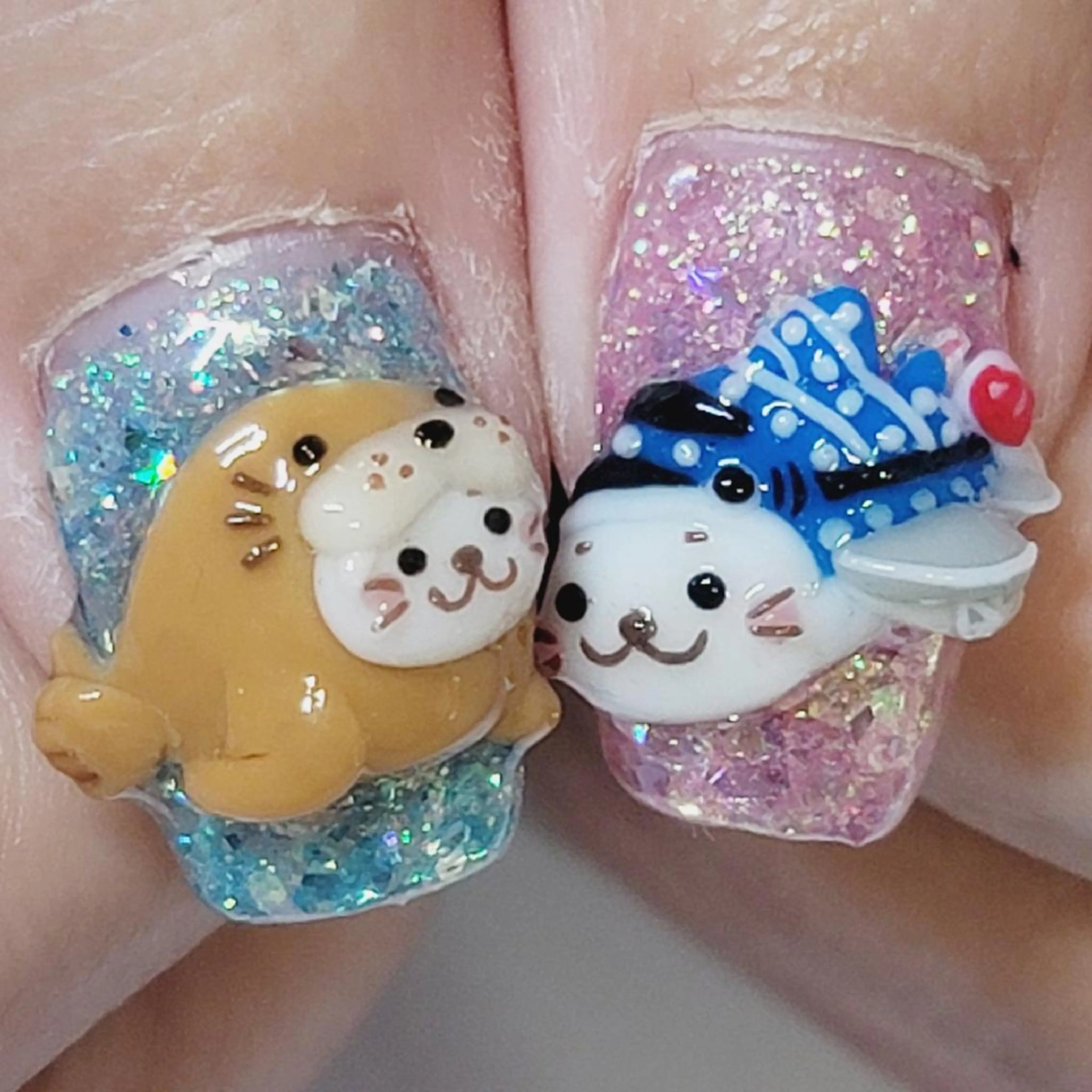 ネイル アートネイル ラメ(グリッター) ハンドネイル よしだ ひろきのネイルデザイン