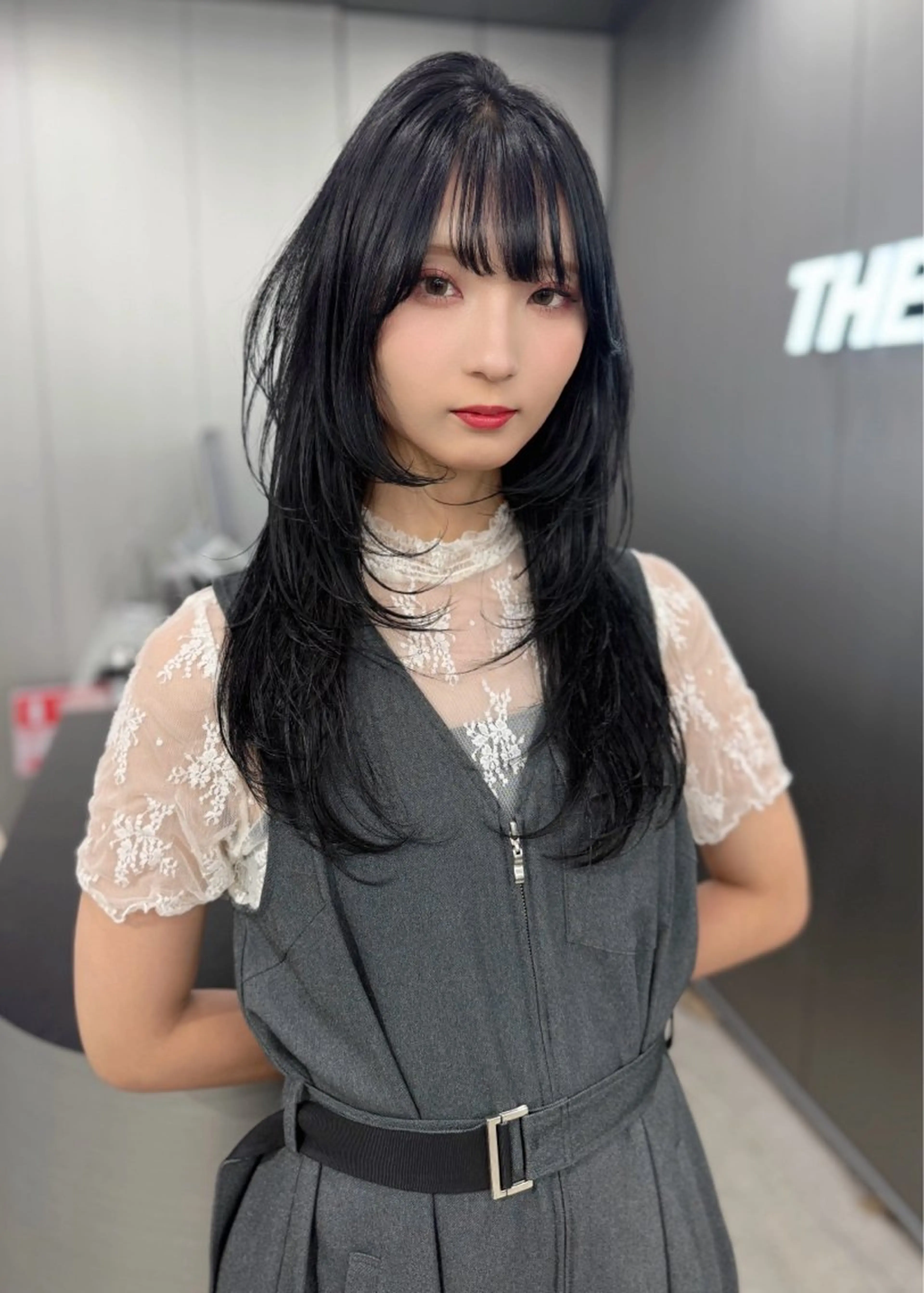 ロング カラー 黒髪 ブルーカラー ブルーブラック 韓国風ヘア レイヤーカット Sea Shinjuku所属・海外レイヤーカット/ 新宿/TERUのヘアスタイル