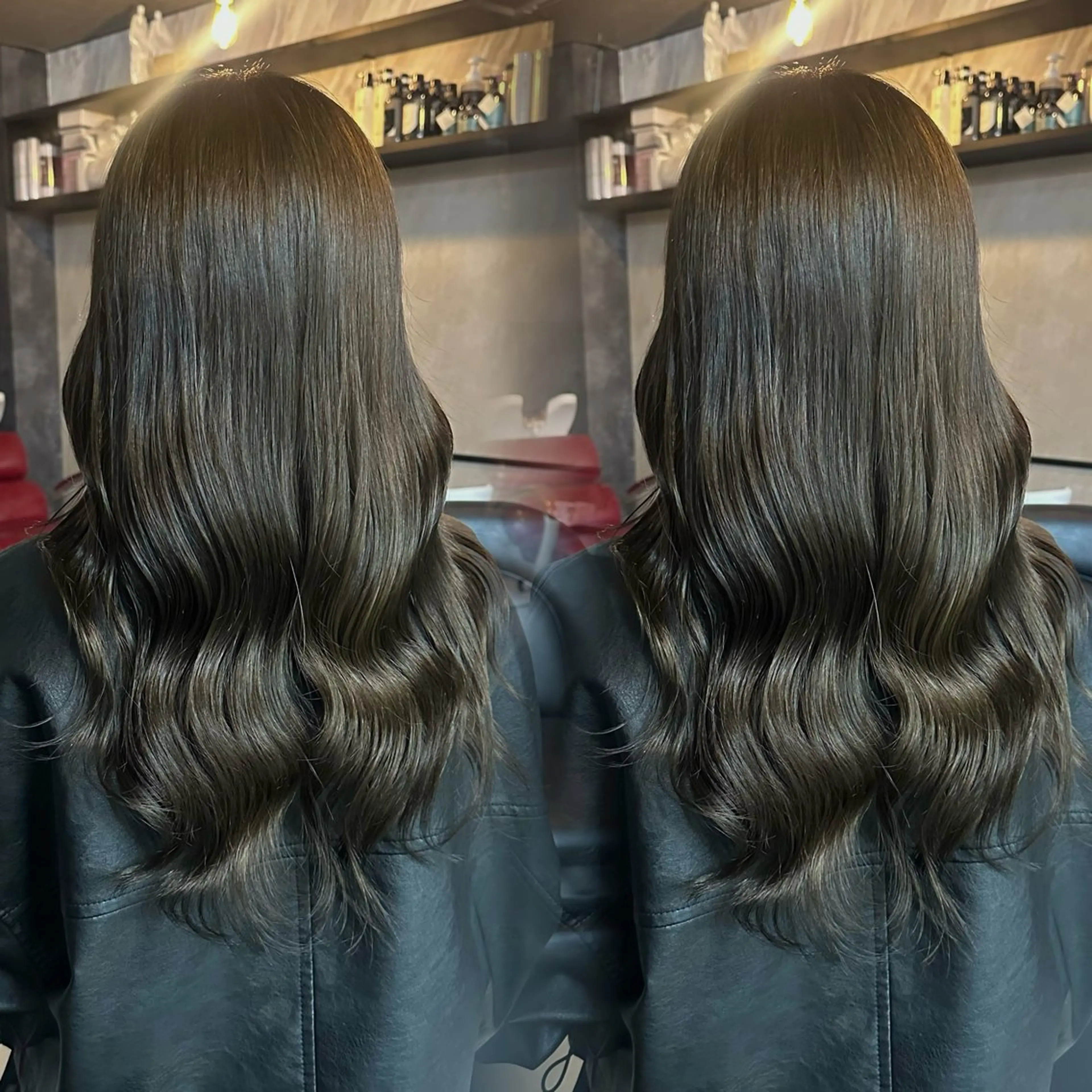 ロング カラー オリーブカラー ヘアカラー トリートメント ainya/心斎橋 /ハイトーン/カラーのヘアスタイル