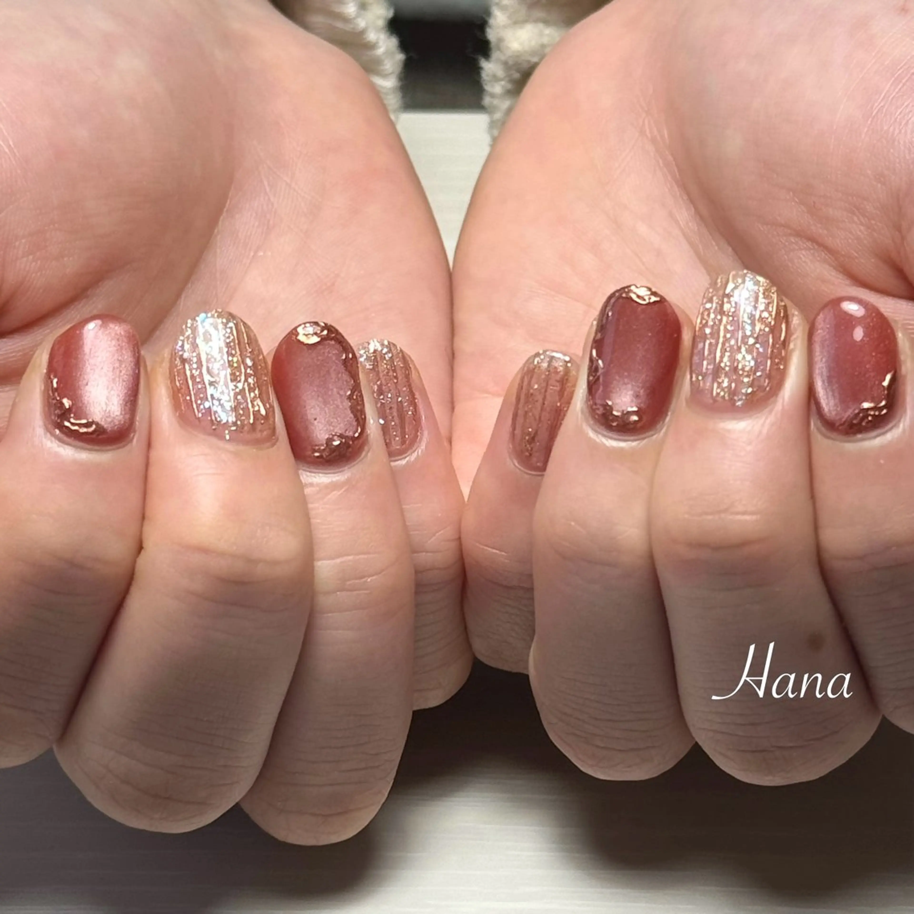 ネイル マグネットネイル ハンドネイル Hana_ Rieのネイルデザイン