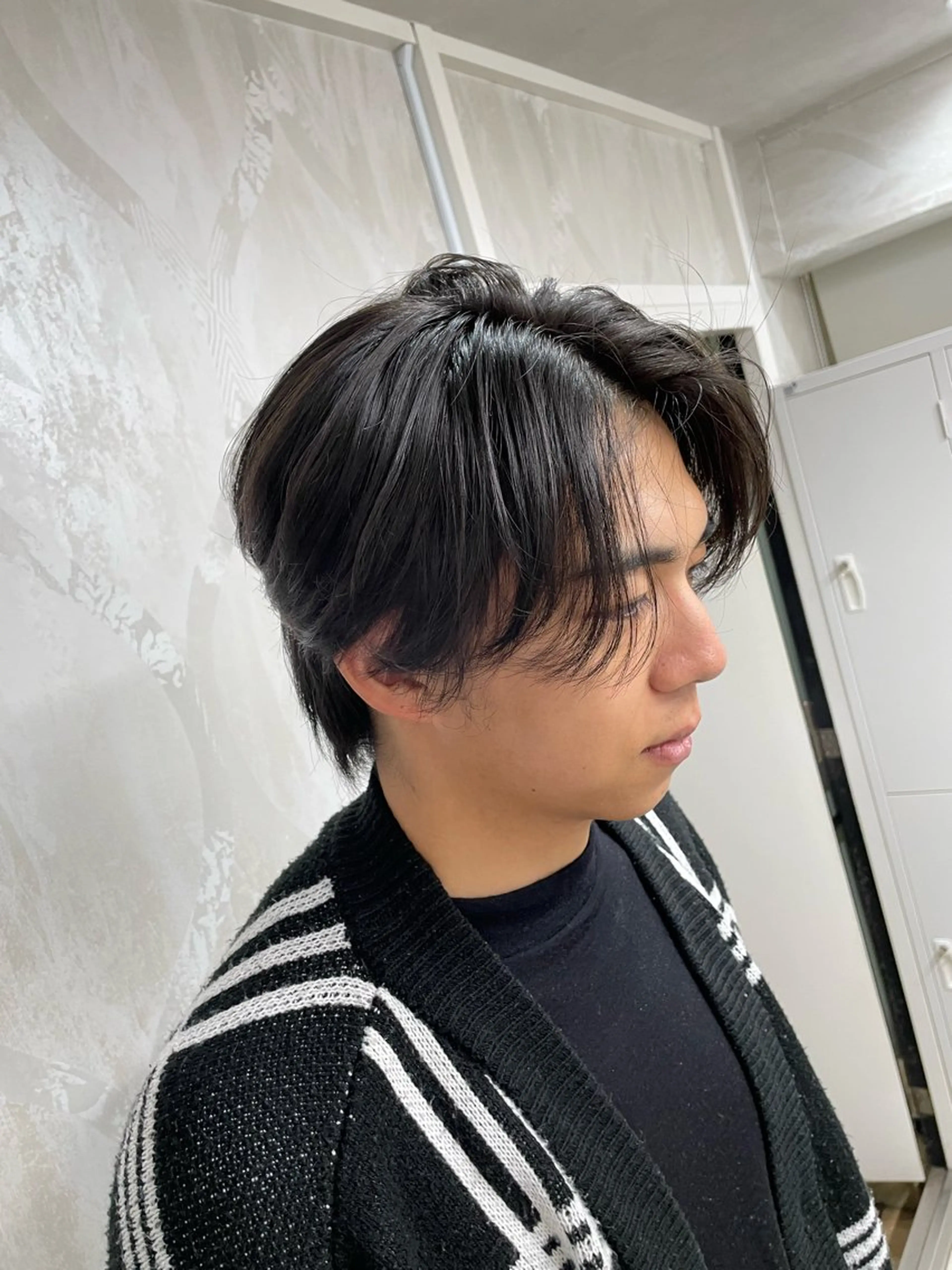 メンズ メンズウルフカット ウルフカット 🩵ハイトーン/ レイヤーYUZU🩵のヘアスタイル