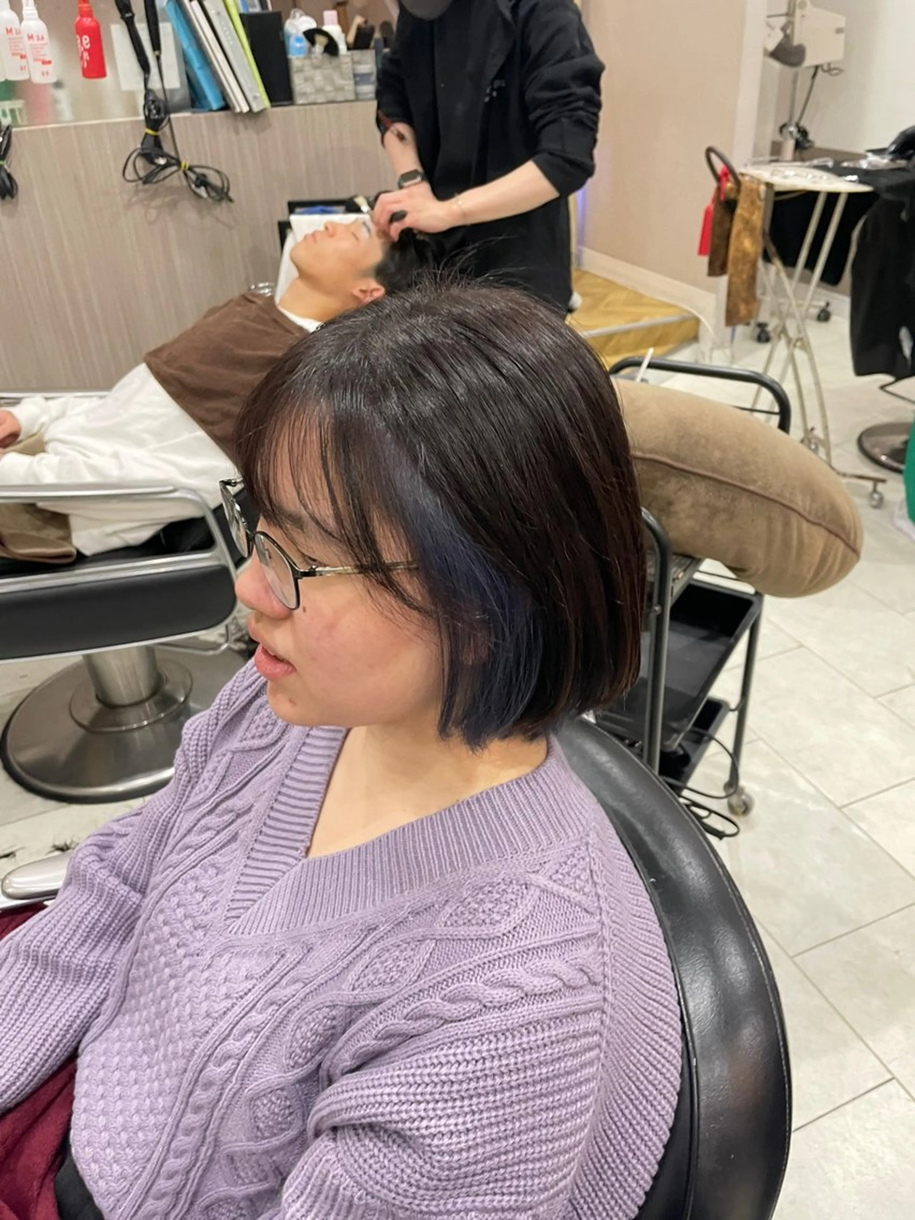 ミディアム カラー ブリーチ Hika.ハイトーン 髪質改善🩵ᩚ🫧のヘアスタイル