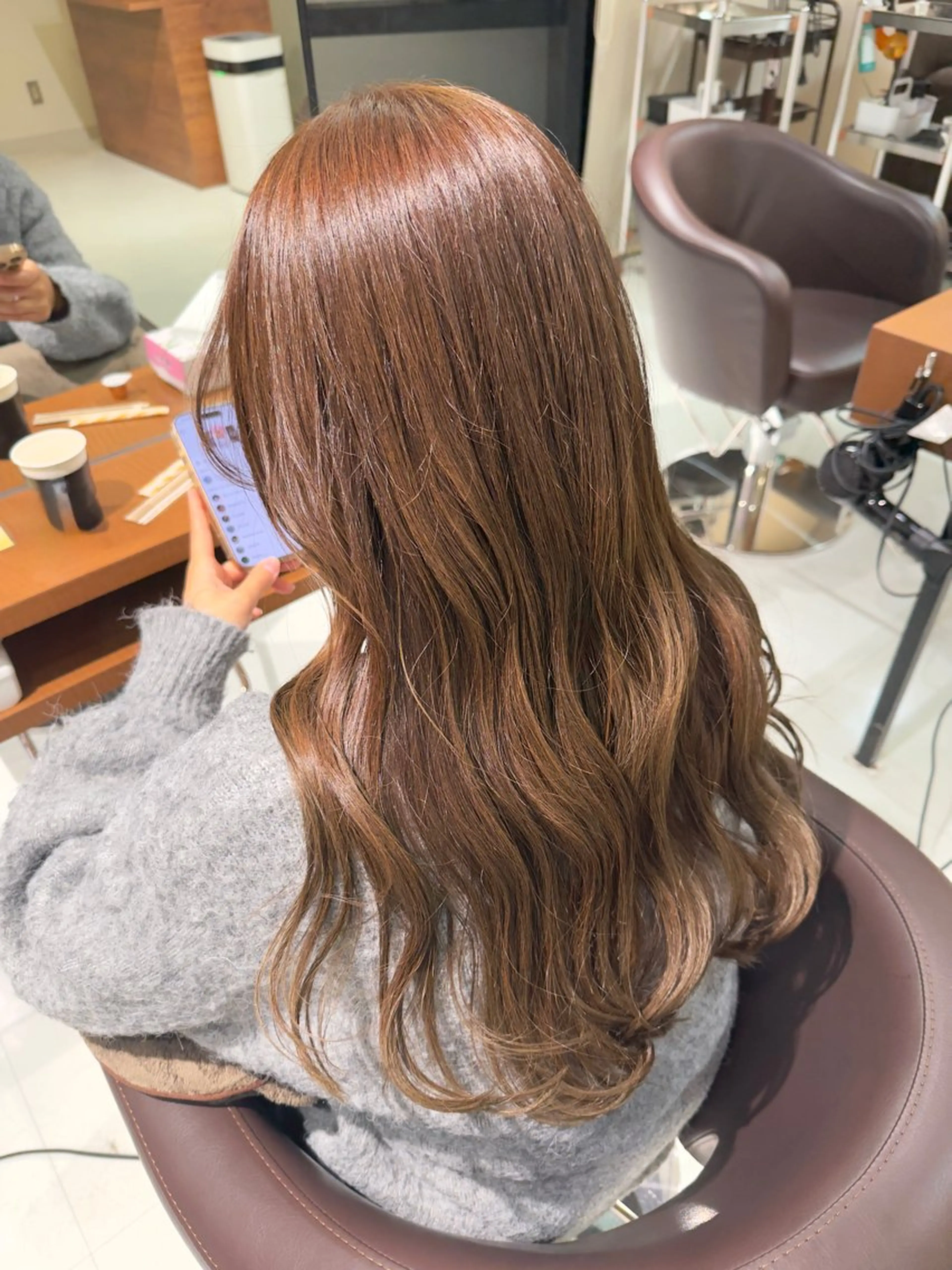 ロング カラー ベージュカラー カット ヘアカラー トリートメント 💜カラー/縮毛矯正 /NARUKA💜のヘアスタイル