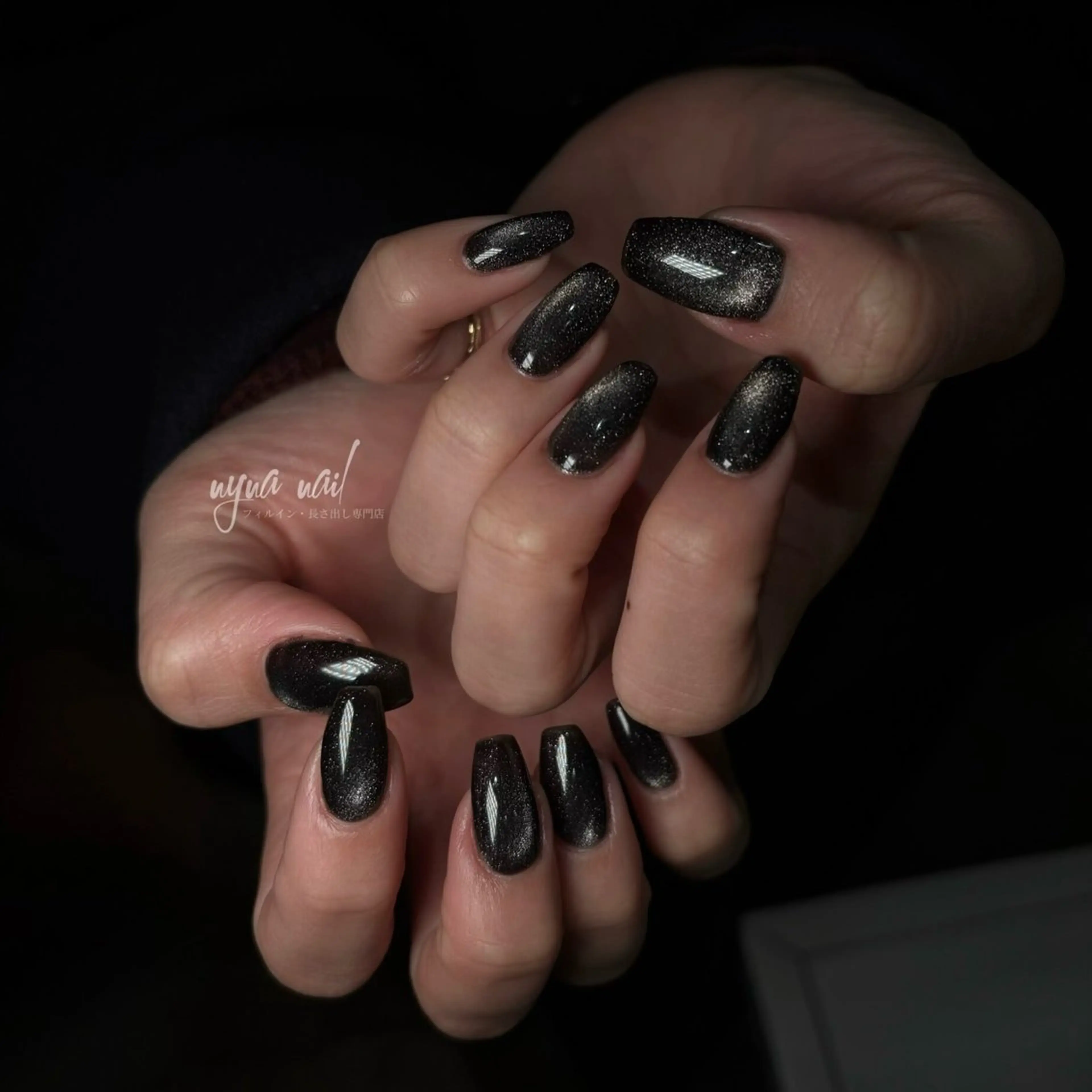 ネイル ジェルネイル マグネットネイル マグネットワンカラー ワンカラーネイル Y U K Iのネイルデザイン