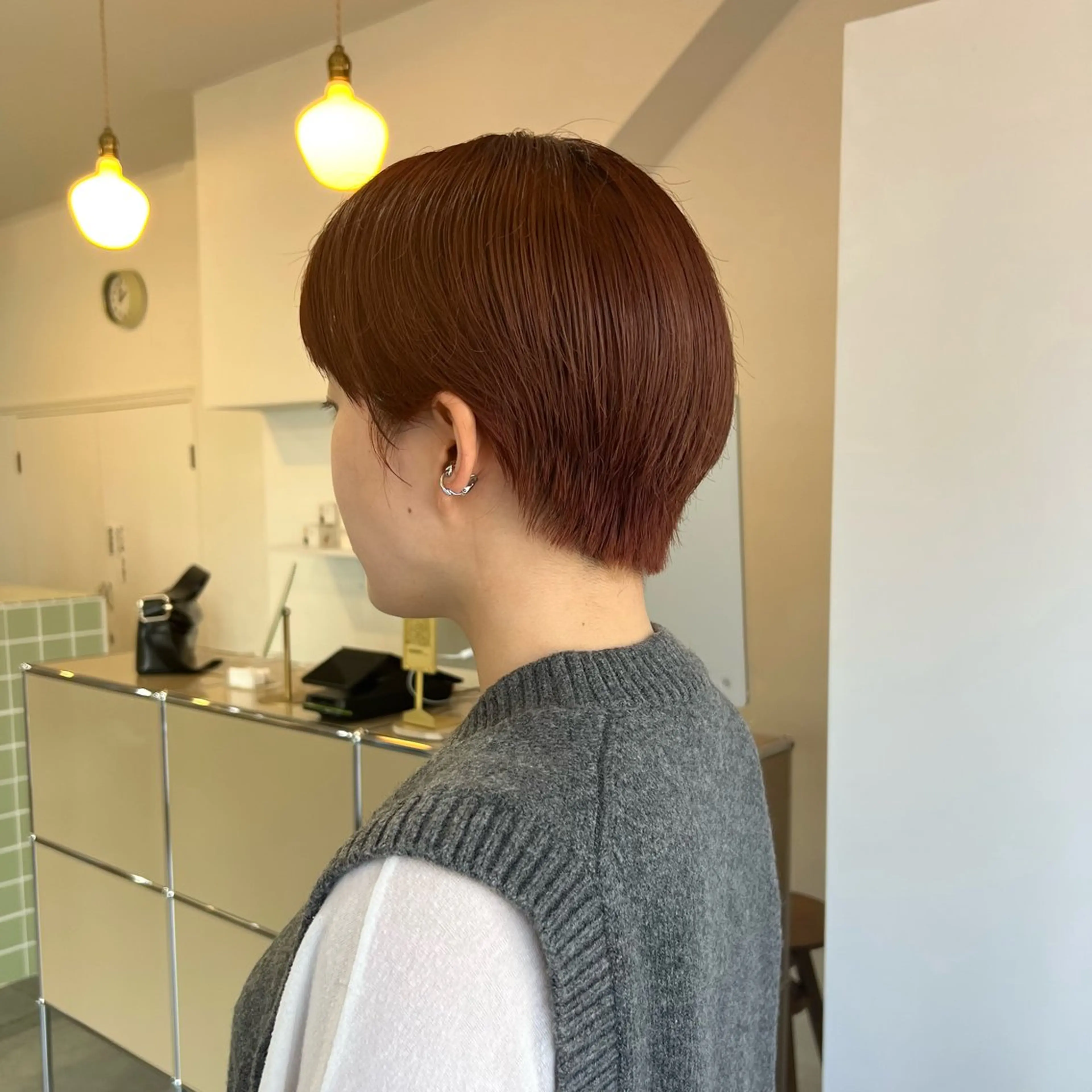 ショート カラー ブラウンカラー オレンジ オレンジブラウン カット ヘアカラー トリートメント 蔵前 デザインカット KOBAYASHIのその他イメージ
