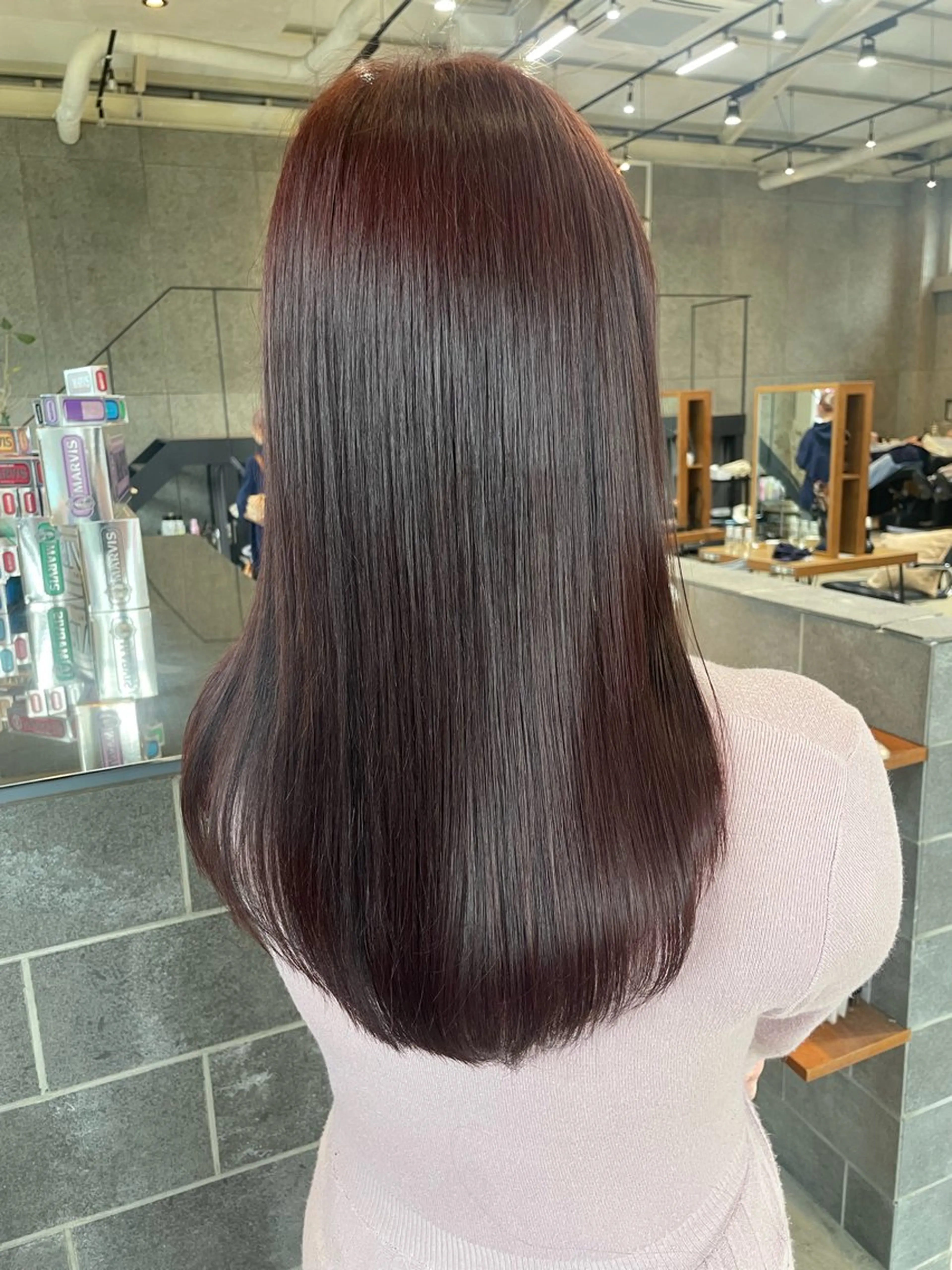 セミロング カラー ヘアカラー トリートメント 🍋髪質改善× 透明感カラー ジュリのヘアスタイル