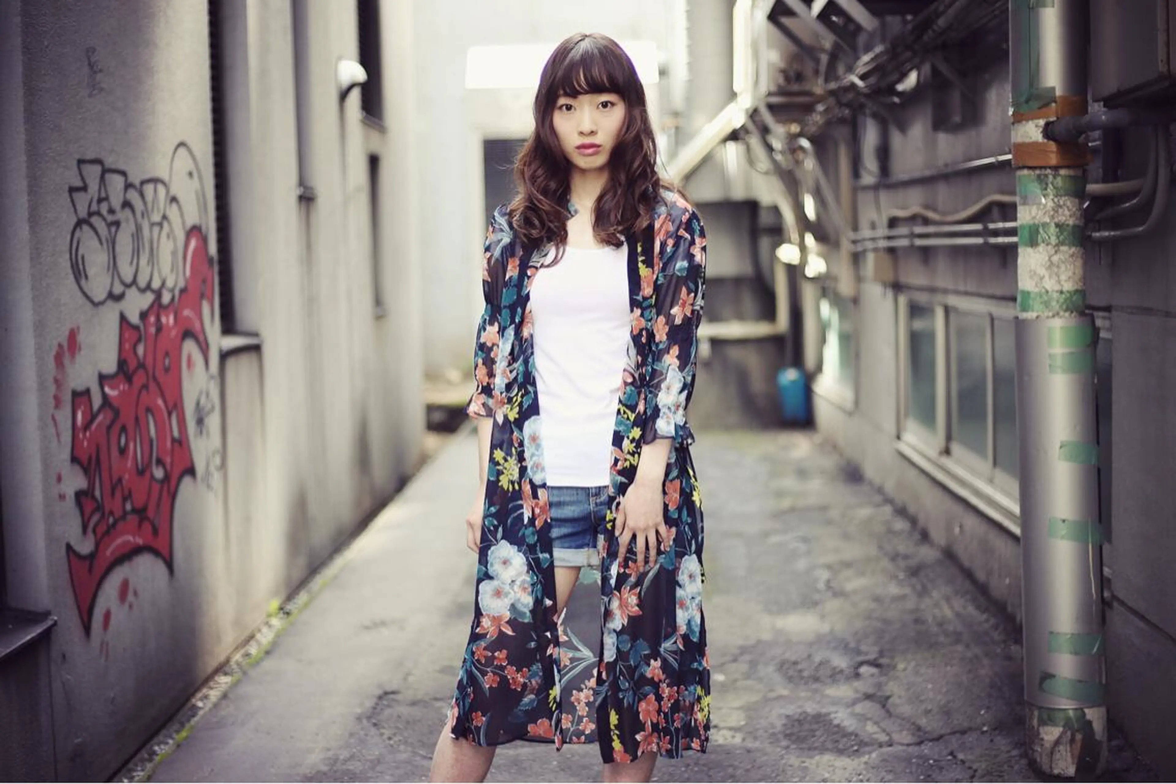 ロング カラー ブリーチ ブラウンカラー モカブラウン ブリーチなしカラー ロング 池田 真由美のヘアスタイル