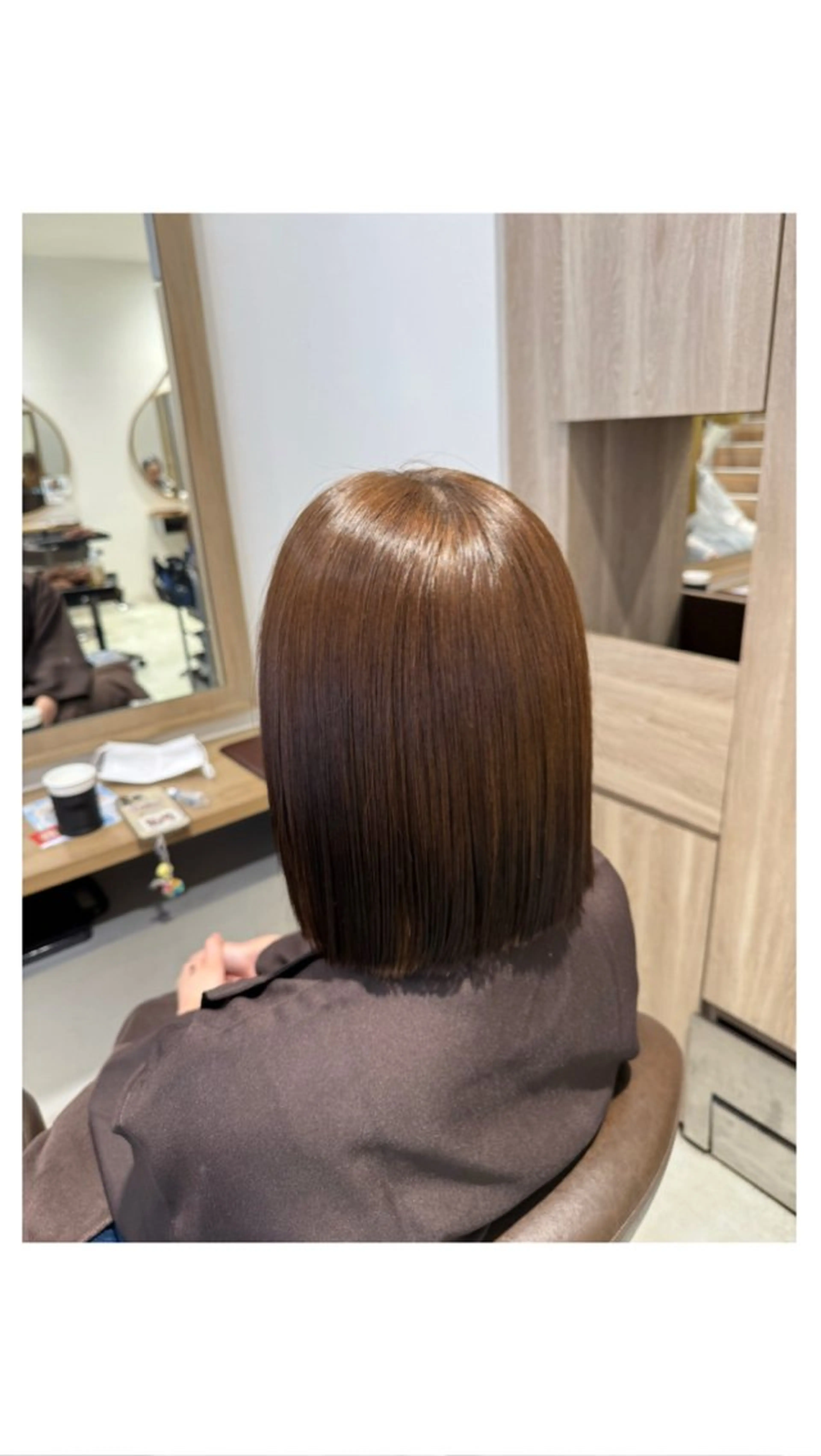 ショート ボブ 縮毛矯正 似合わせカラー☘️ akariのヘアスタイル