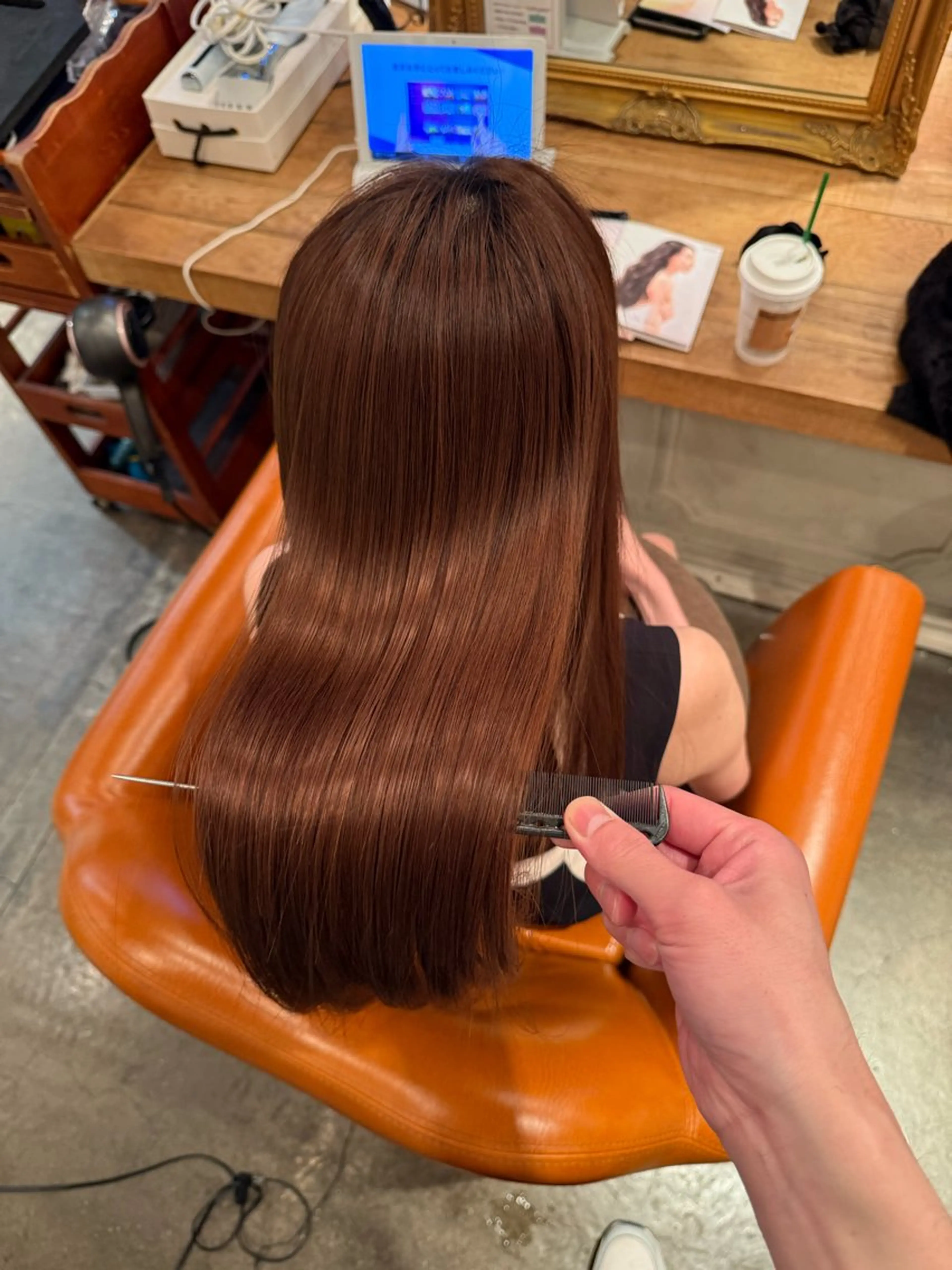 ロング カット 縮毛矯正 トリートメント 髪質改善／美髪矯正 林田和真のヘアスタイル