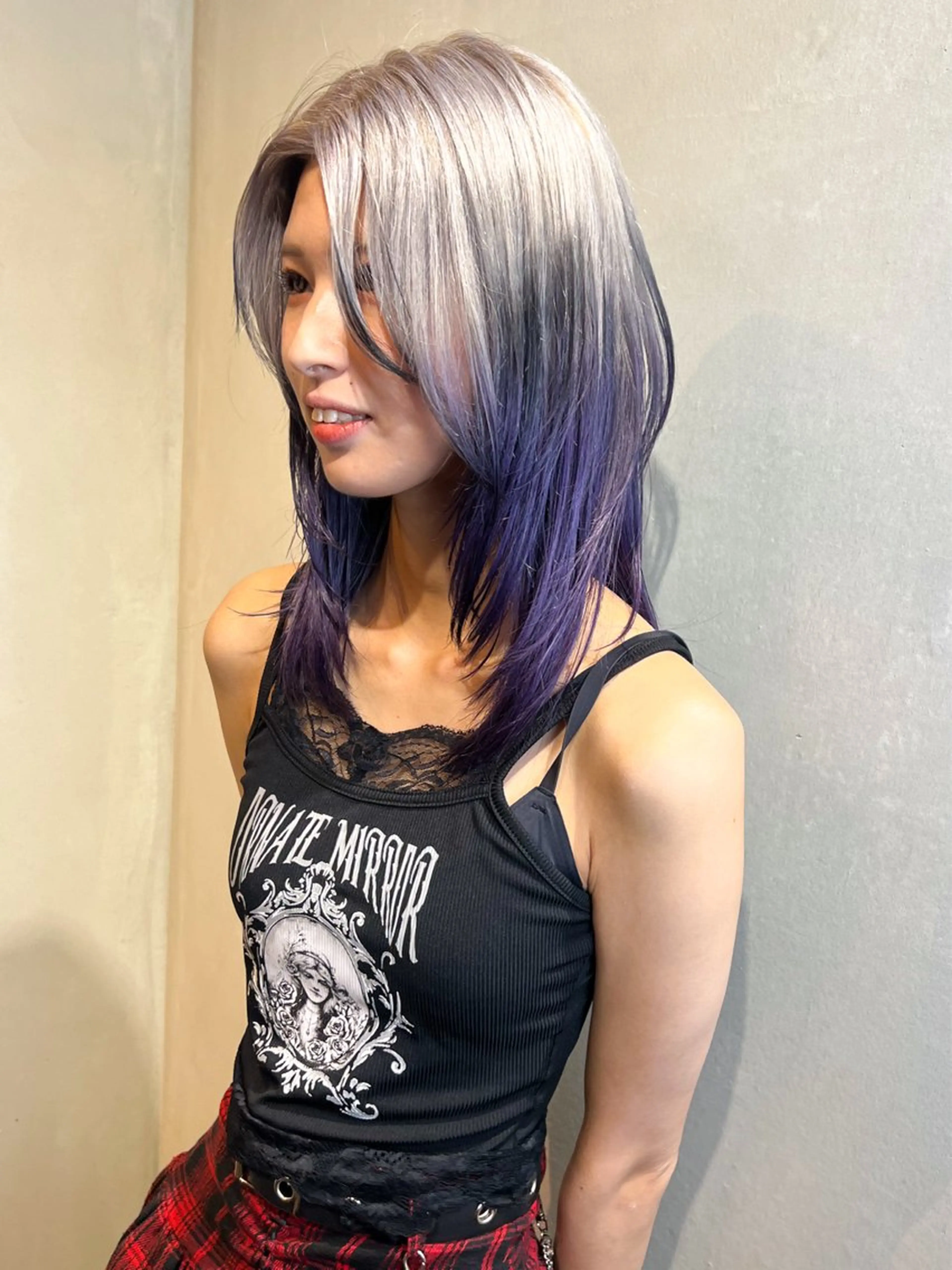 セミロング カラー ヘアカラー Aya/四条烏丸/ インナーカラーのヘアスタイル