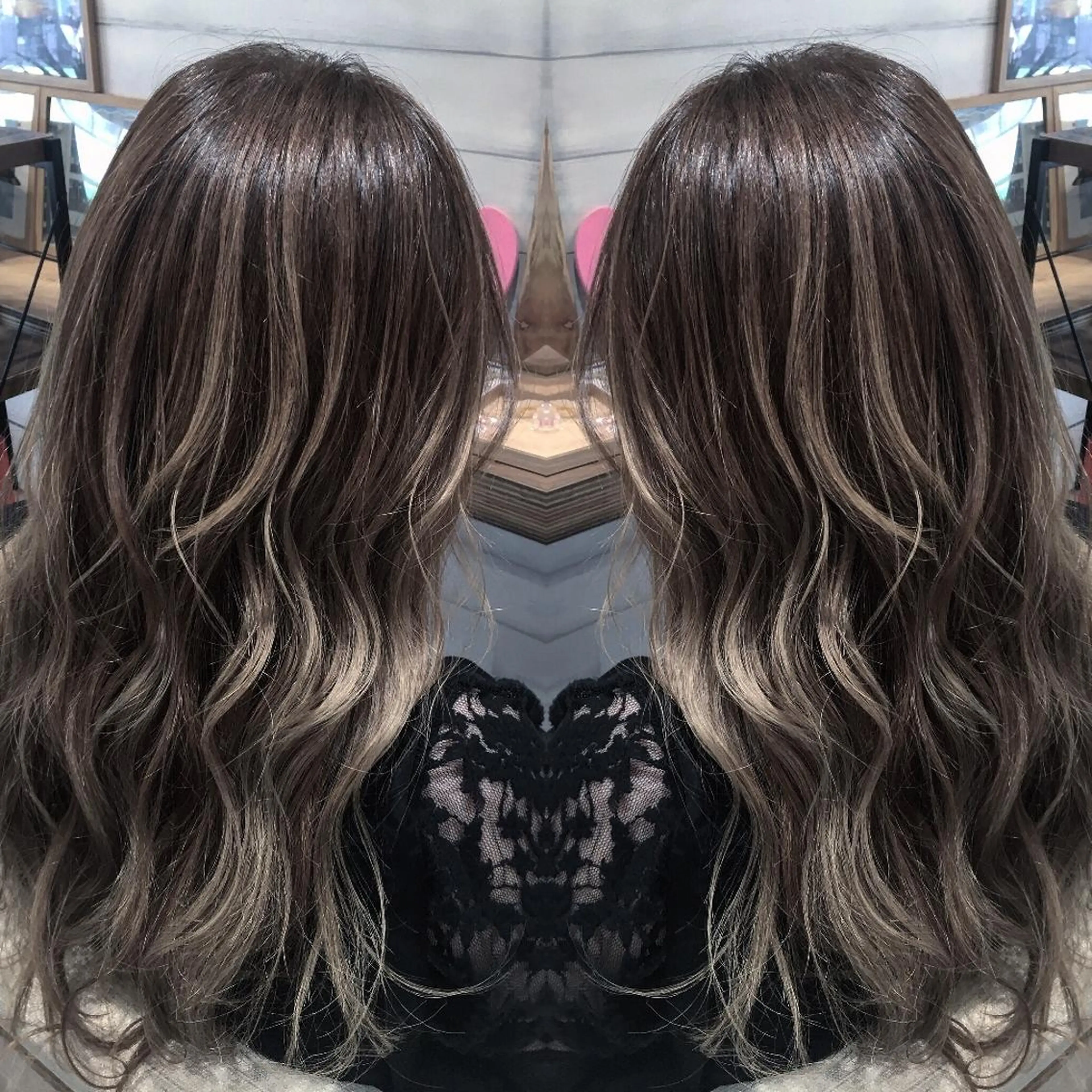 セミロング カラー アッシュ アッシュグレー グラデーションカラー HAIR&LIFESTYLELUKAHI所属・マエダ タクヤのヘアスタイル