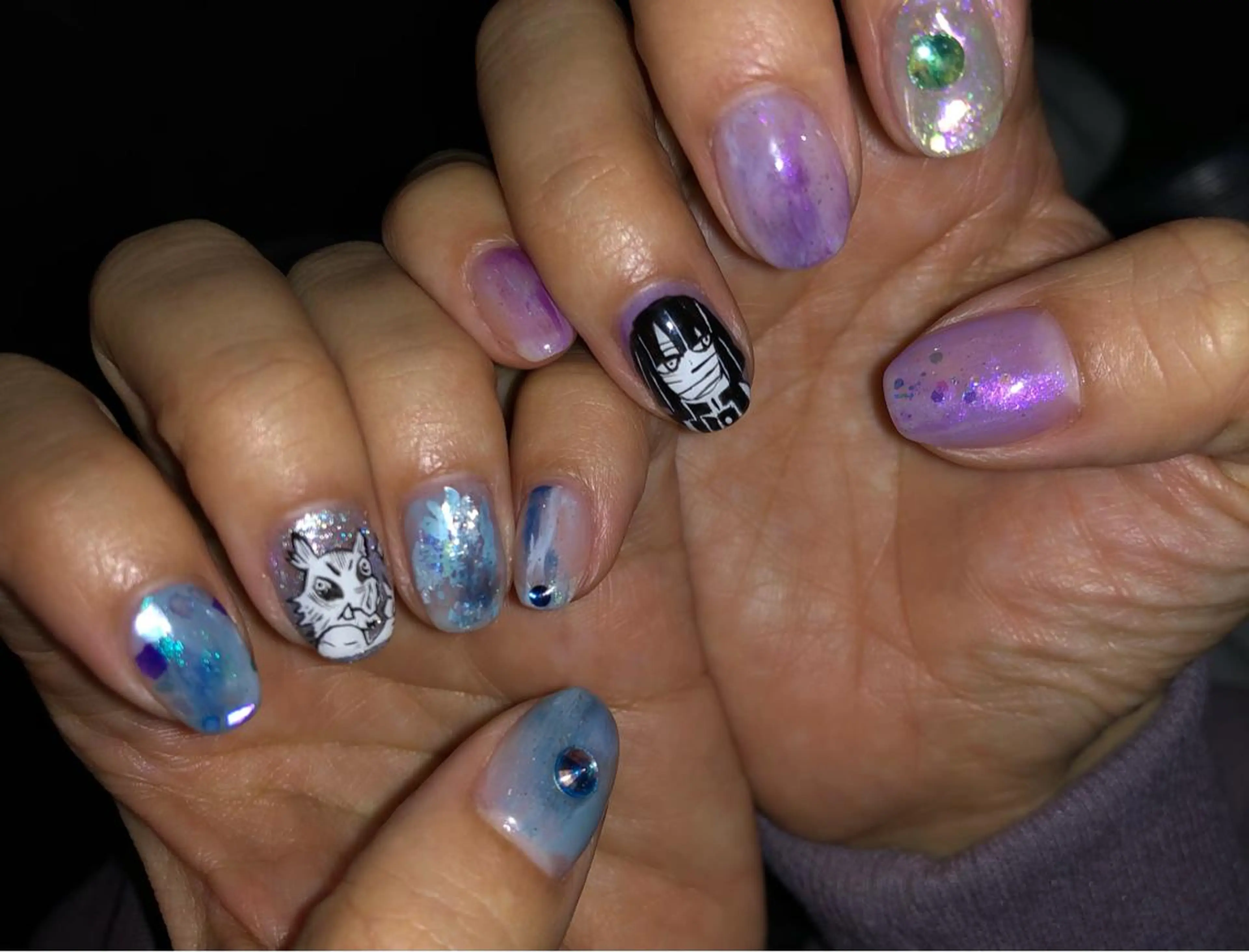 ネイル 春ネイル パラあり！フィルイン 美フォルムのネイルデザイン