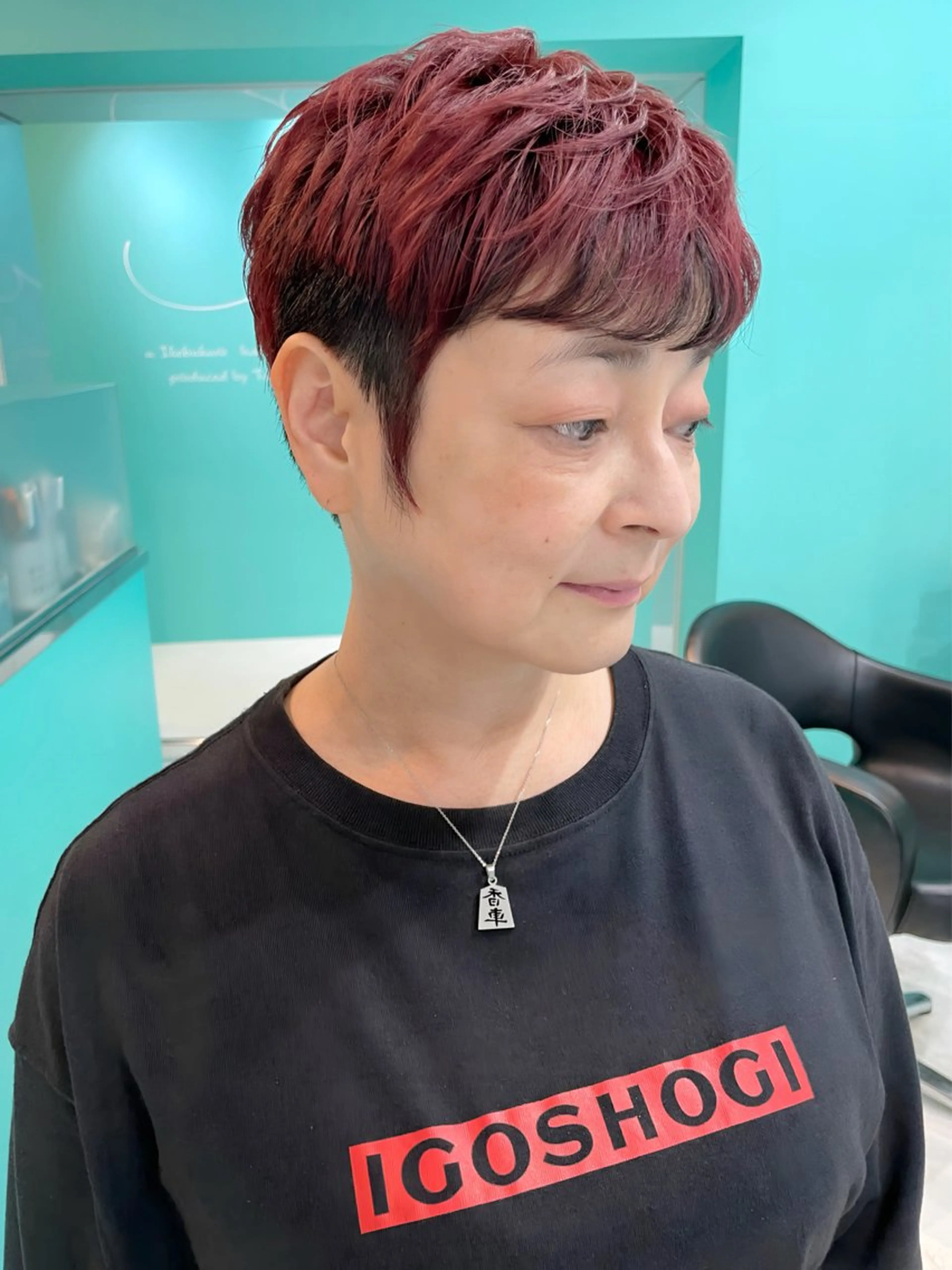 ショート カラー 黒髪 ブリーチ ダブルカラー レッドカラー カット ヘアカラー 🫧ショート/ボブ 池袋西口・泡渕✂️のヘアスタイル