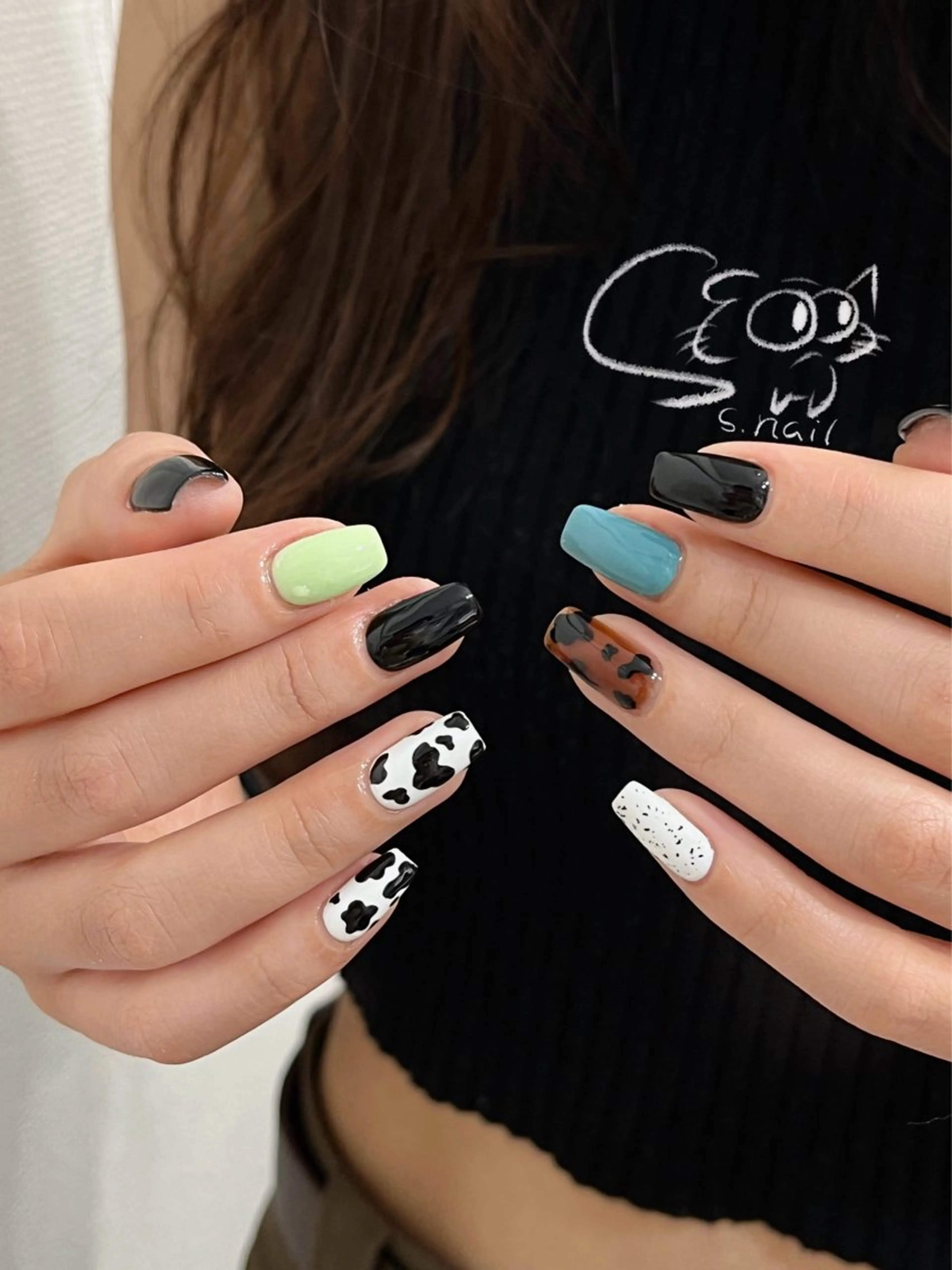 ネイル チークネイル フレンチネイル グラデーション マグネットネイル ワンカラーネイル S.nail _のネイルデザイン