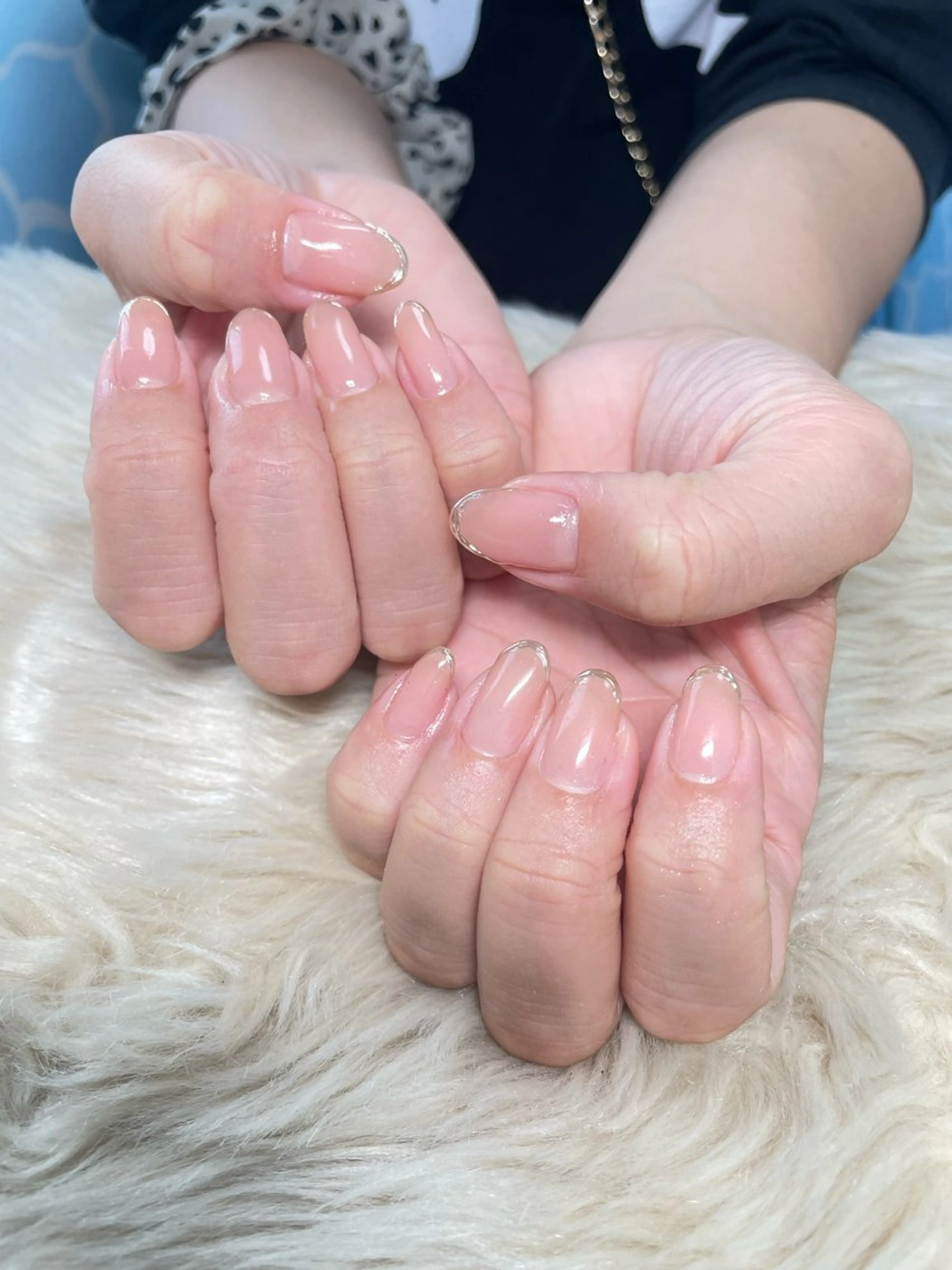 ネイル フレンチネイル ミラーネイル はるひな ねいるのネイルデザイン