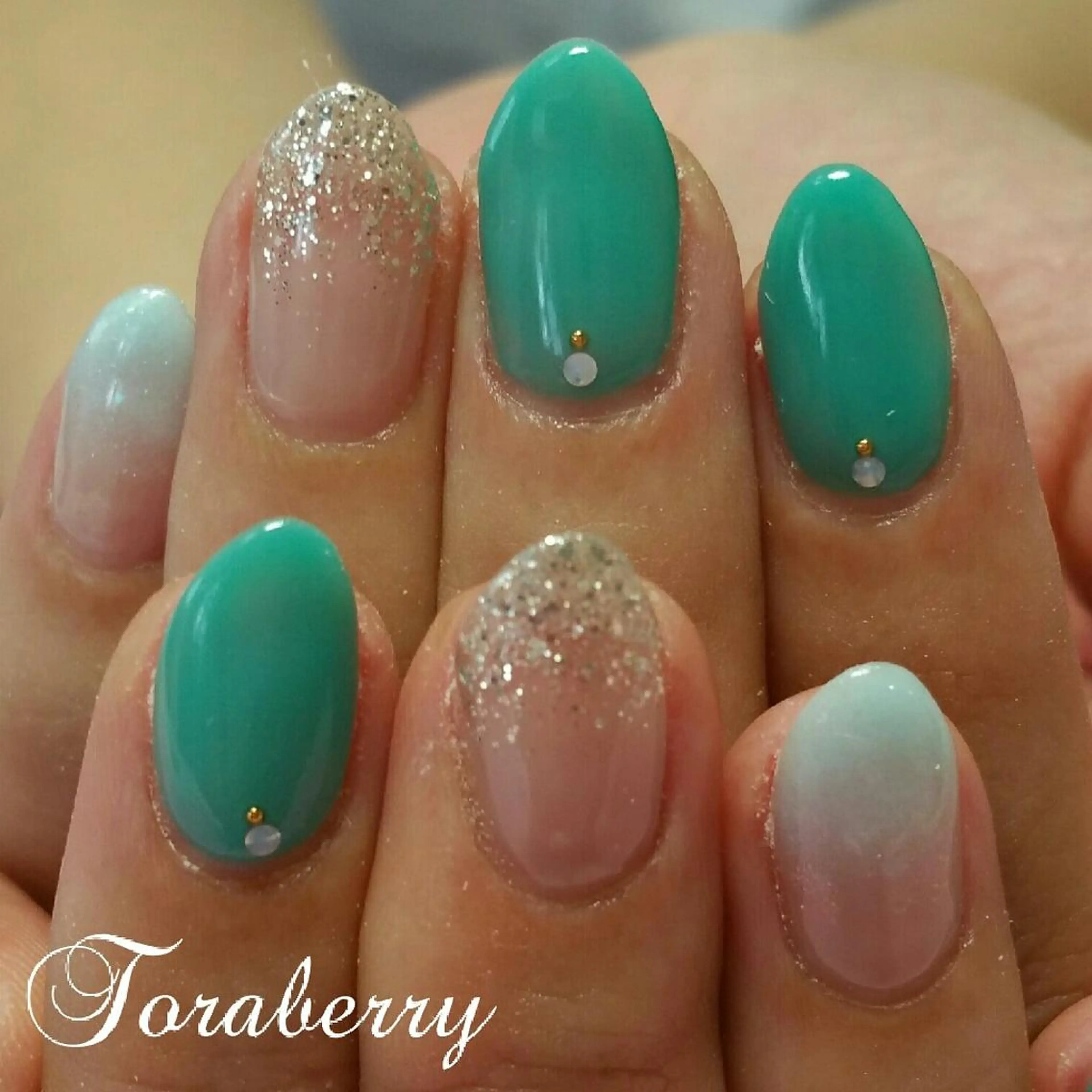 ネイル ブルー ネイリスト なつみのネイルデザイン