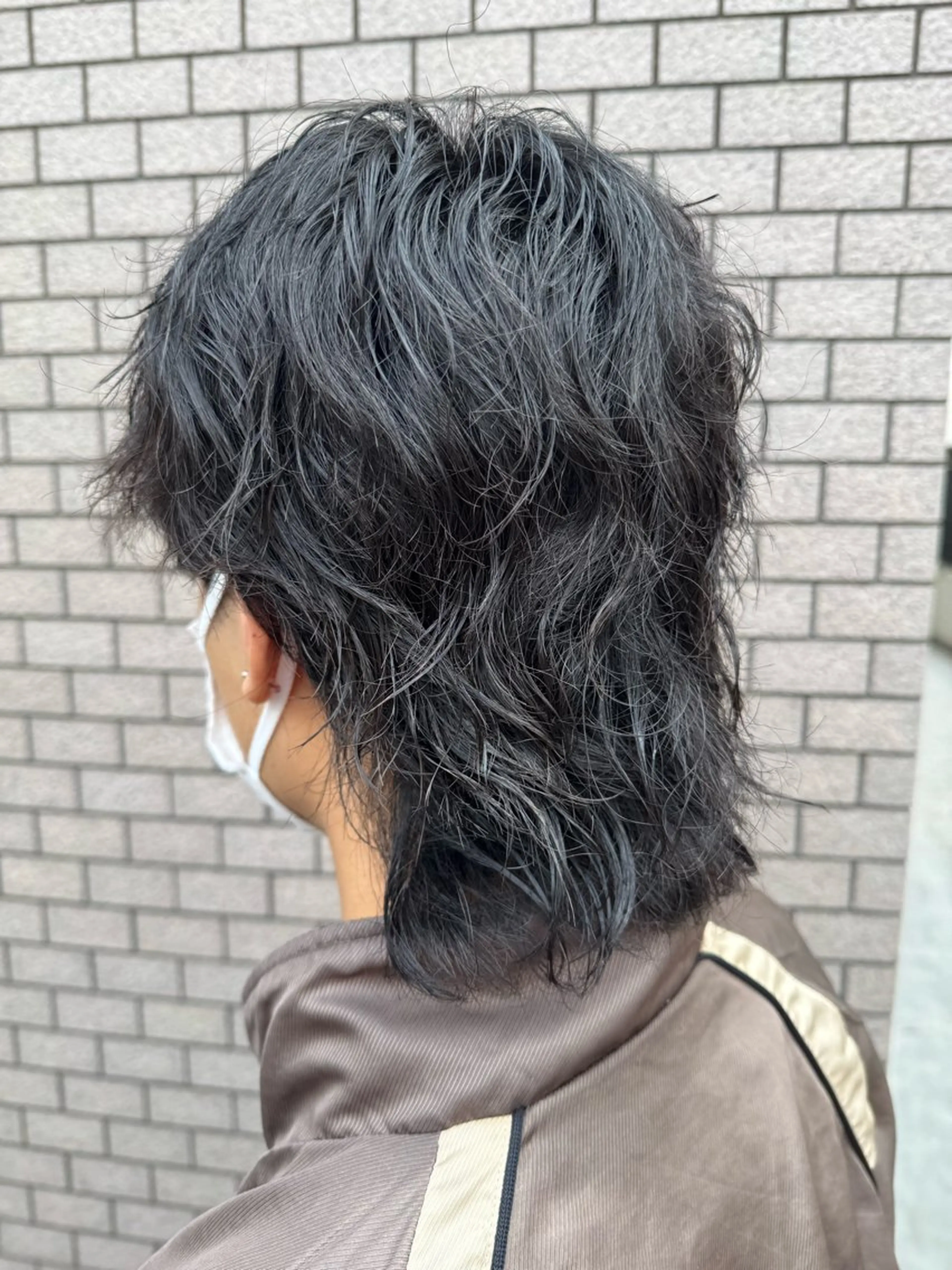 ミディアム パーマ メンズ カット パーマ パーマ/ハイトーン /吉田眞のヘアスタイル