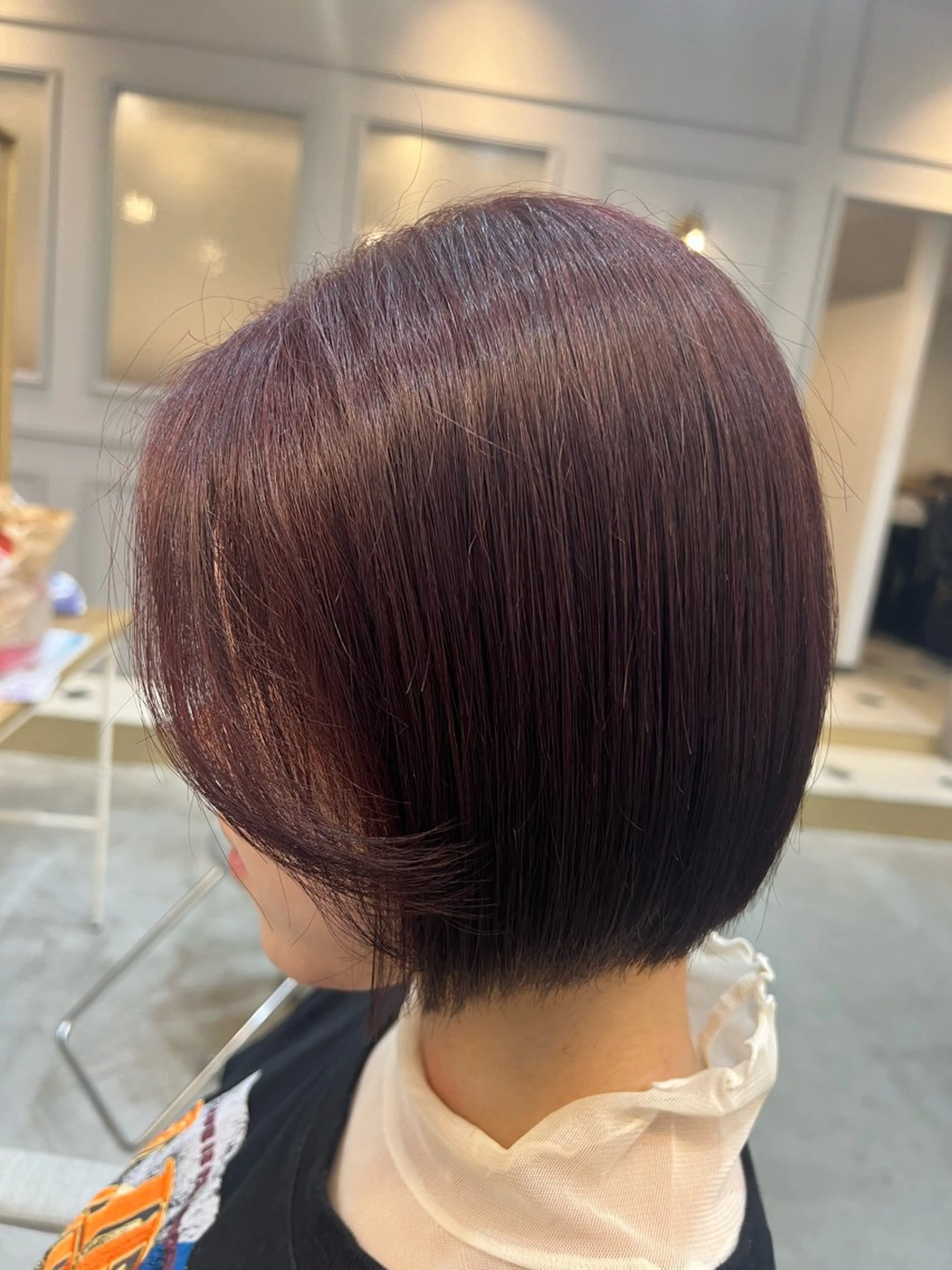 カラー ボブ カット ヘアカラー 津田 幸穂のヘアスタイル