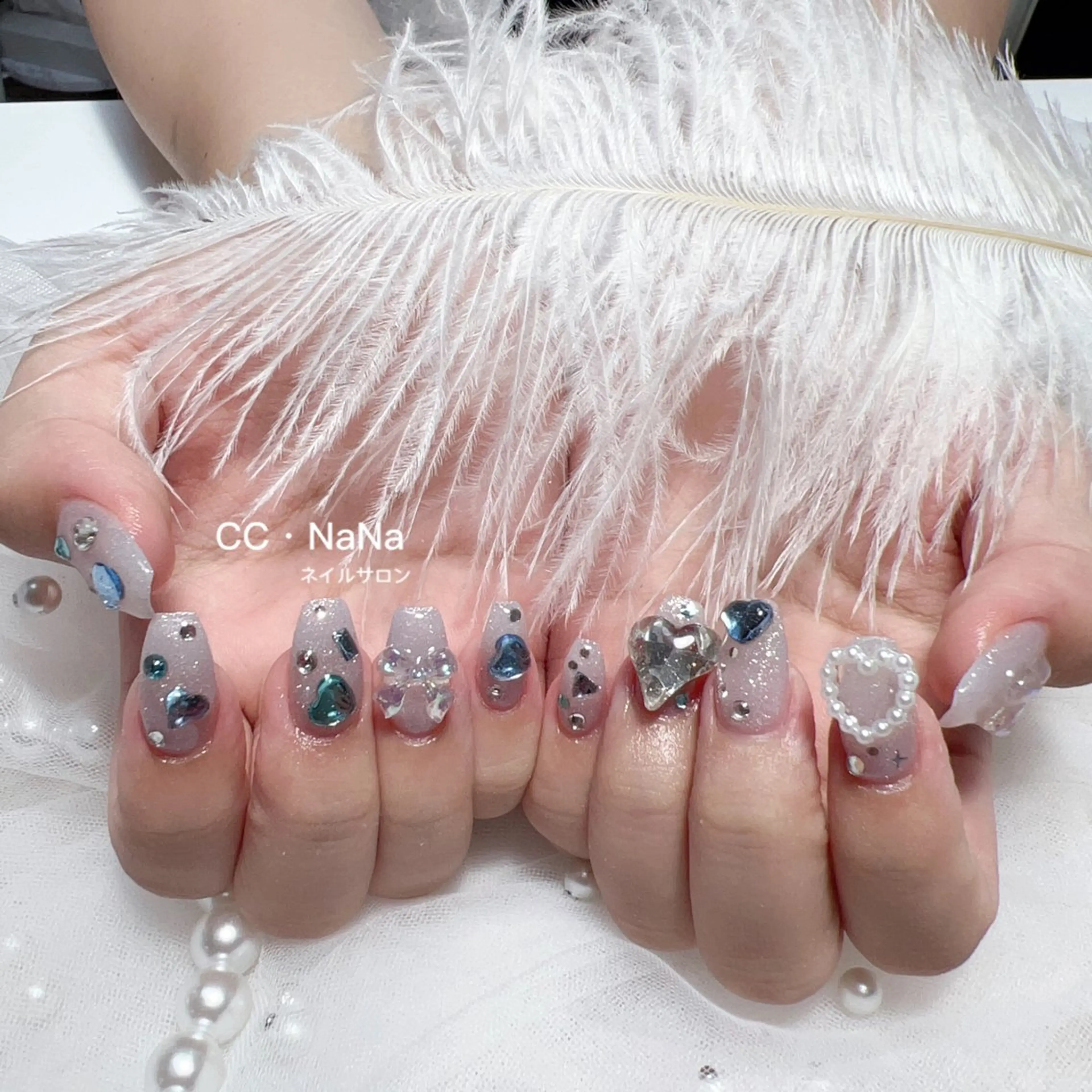 ネイル 持ち込み スカルプネイル ハンドネイル 💎CC・NaNa 韓国風ネイル🌙Cのネイルデザイン