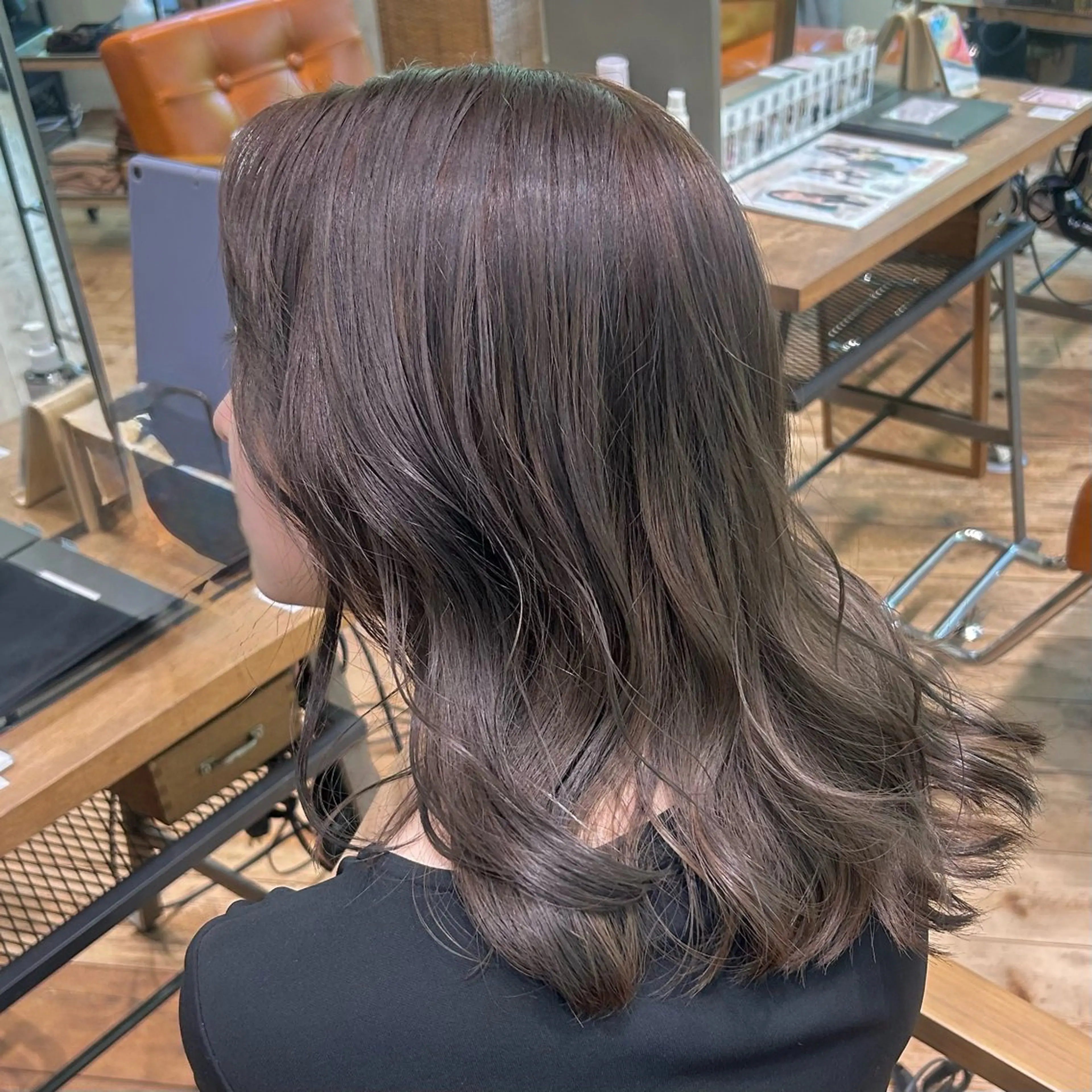 ミディアム カラー ベージュカラー 透明感カラー ヘアカラー nana/ボブ/ レイヤー/梅田のヘアスタイル