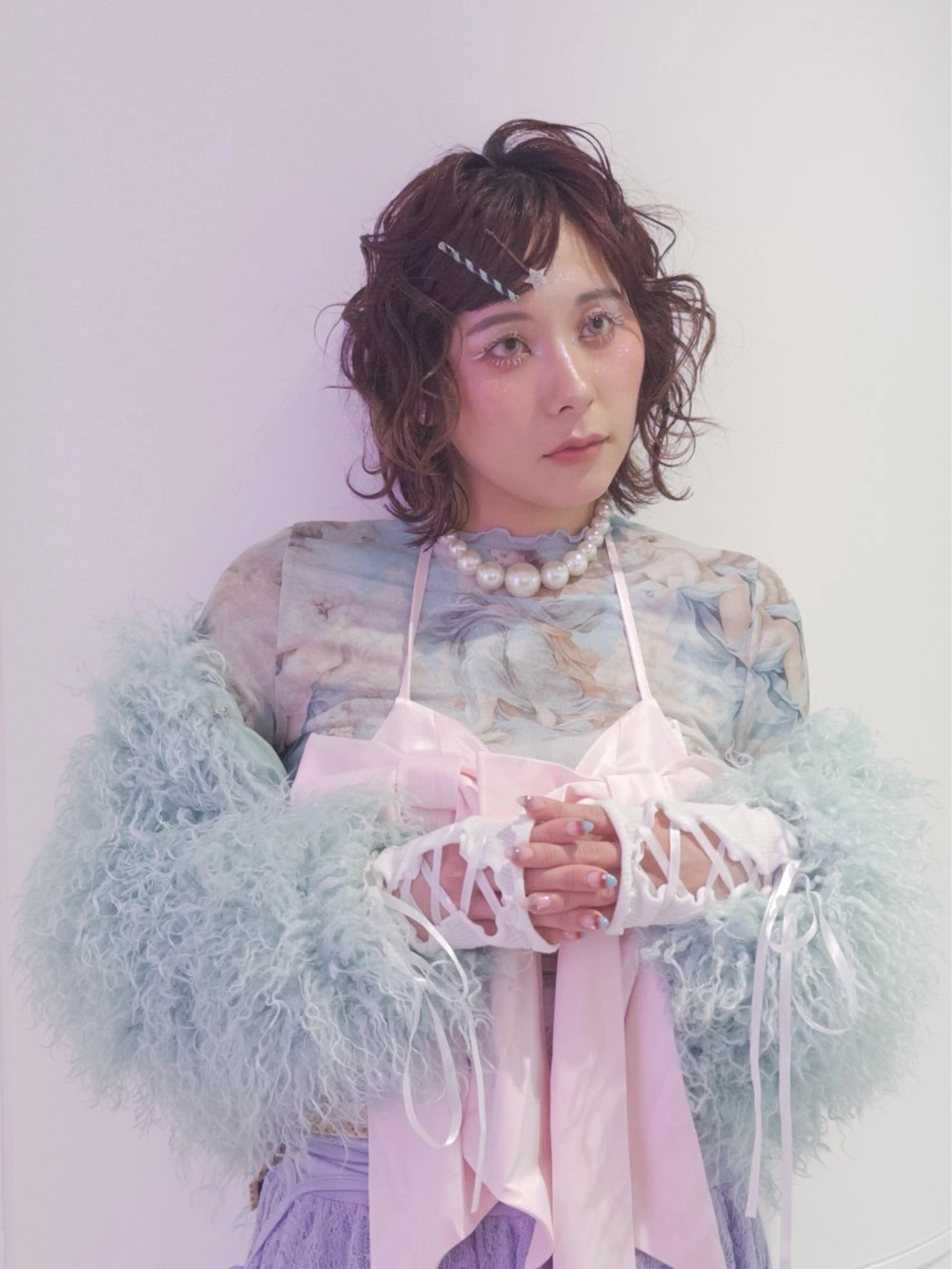 ミディアム パーマ 羽田 莉野のヘアスタイル