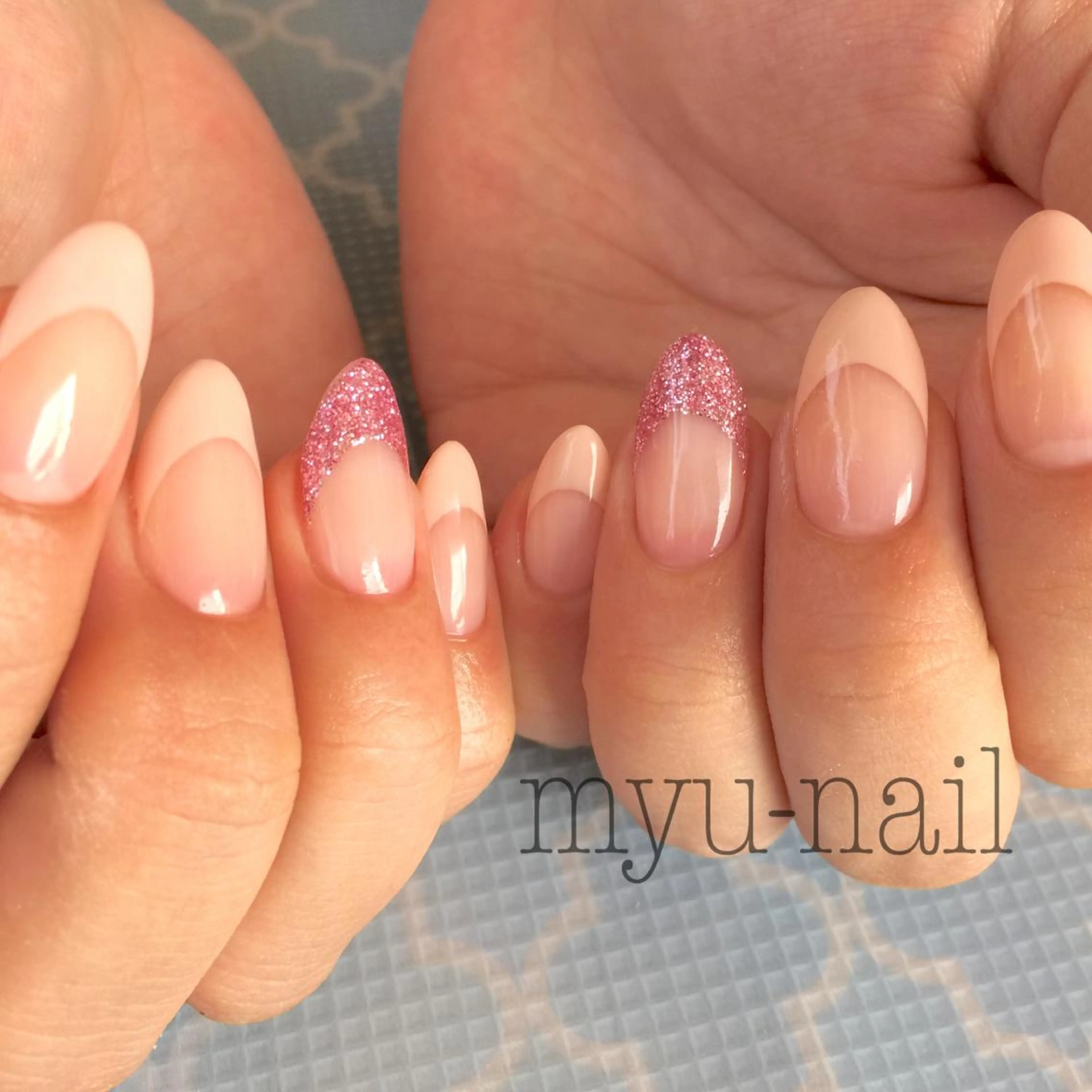 ネイル フレンチネイル シンプルネイル ハンドネイル ホームサロン myu-nailのネイルデザイン