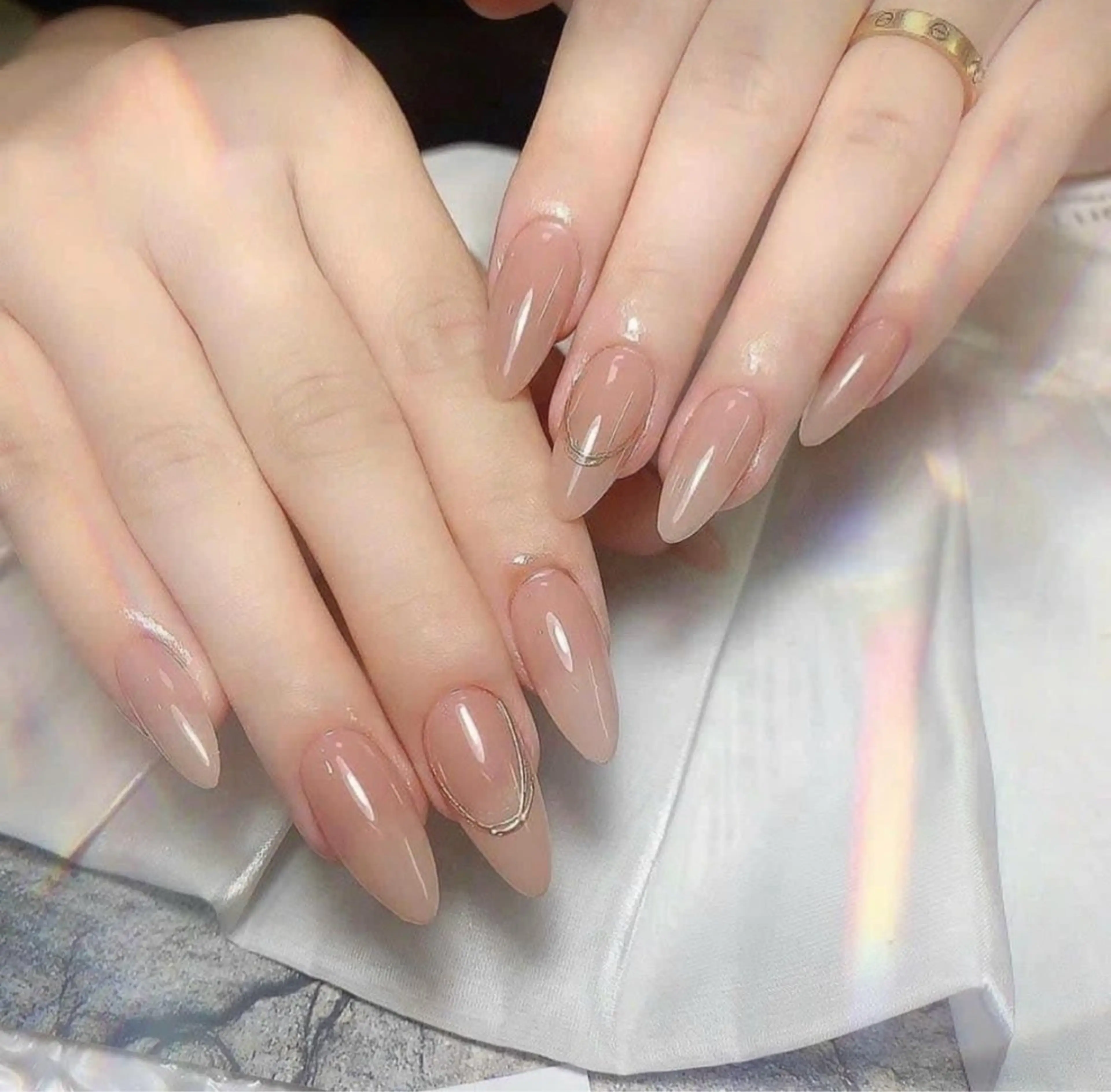 ネイル 韓国ネイル 持ち込み ニュアンスネイル ネイルチップ ハンドネイル TABI ANA.CHUOのネイルデザイン