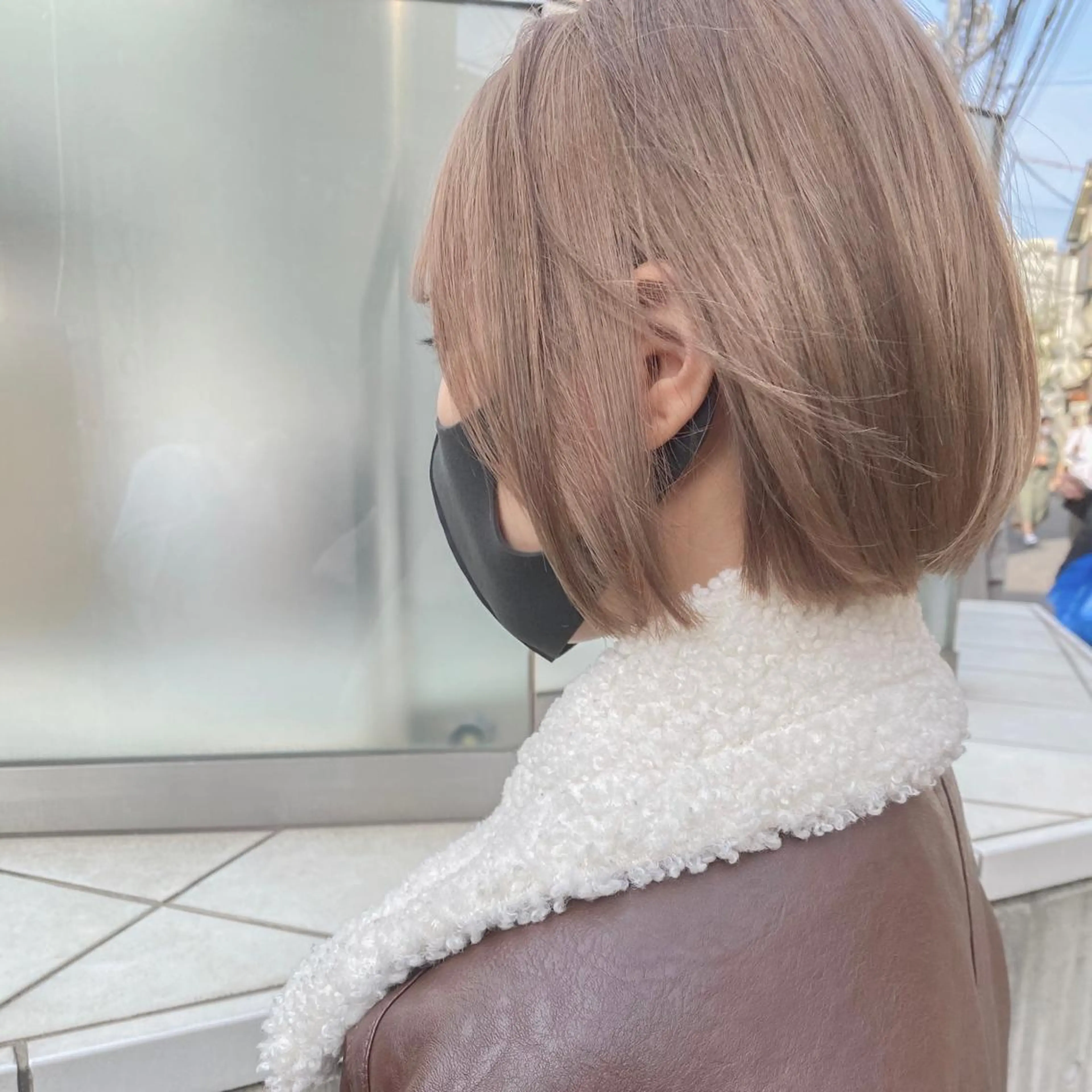 ロング カラー ベージュカラー ダブルカラー ハイトーンカラー ミルクティーベージュ カット ヘアカラー トリートメント 海外デザイン🇺🇸 石渡諒太のヘアスタイル