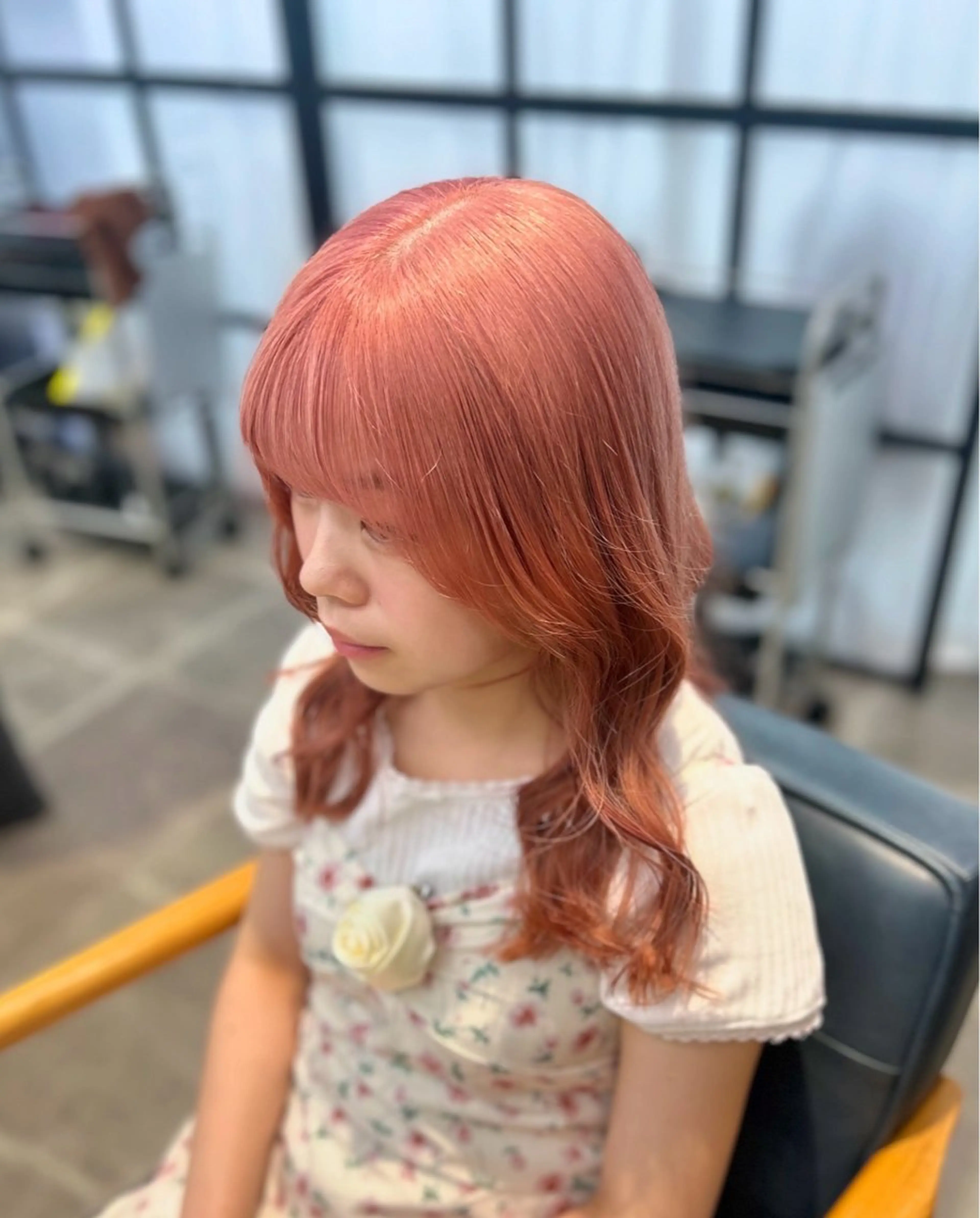 セミロング カラー 韓国×髪質改善カラー 💎hinaのヘアスタイル