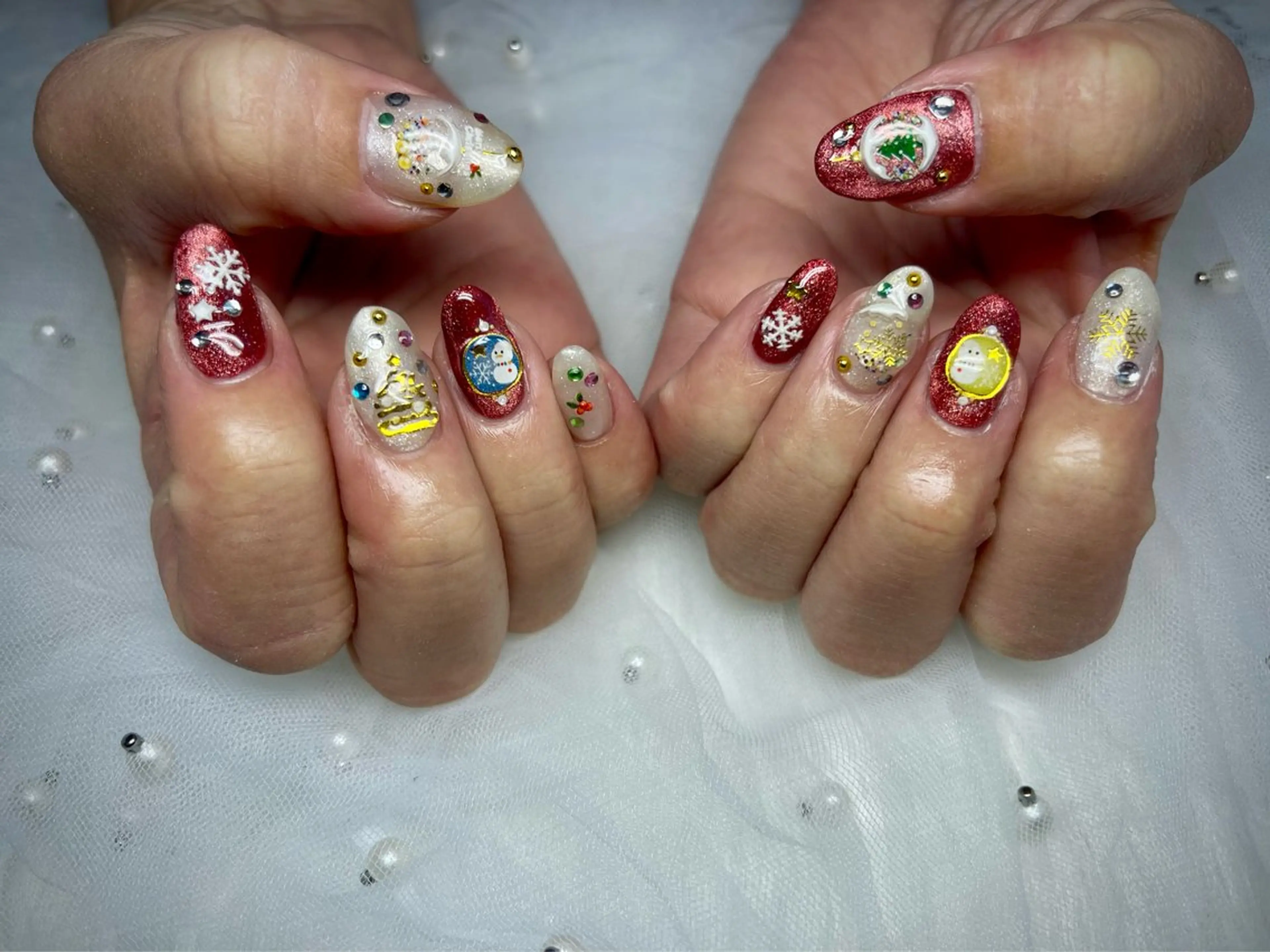 ネイル 冬ネイル クリスマス CREA nailsalonのネイルデザイン