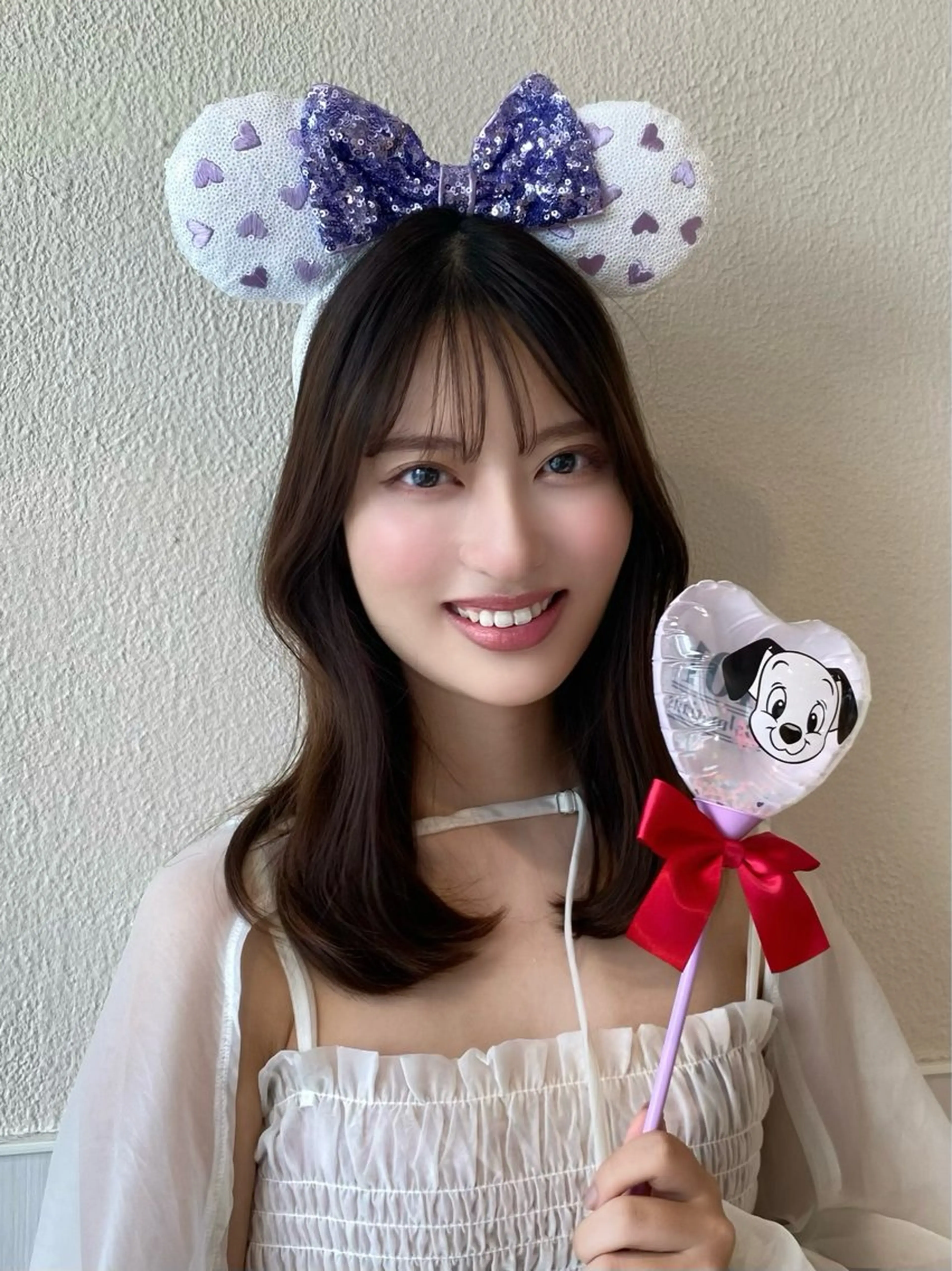 セミロング カラー ヘアアレンジ ブラウンカラー 韓国風ヘア レイヤーカット 縮毛矯正 RIHO/愛されモテ /透明感カラーのヘアスタイル