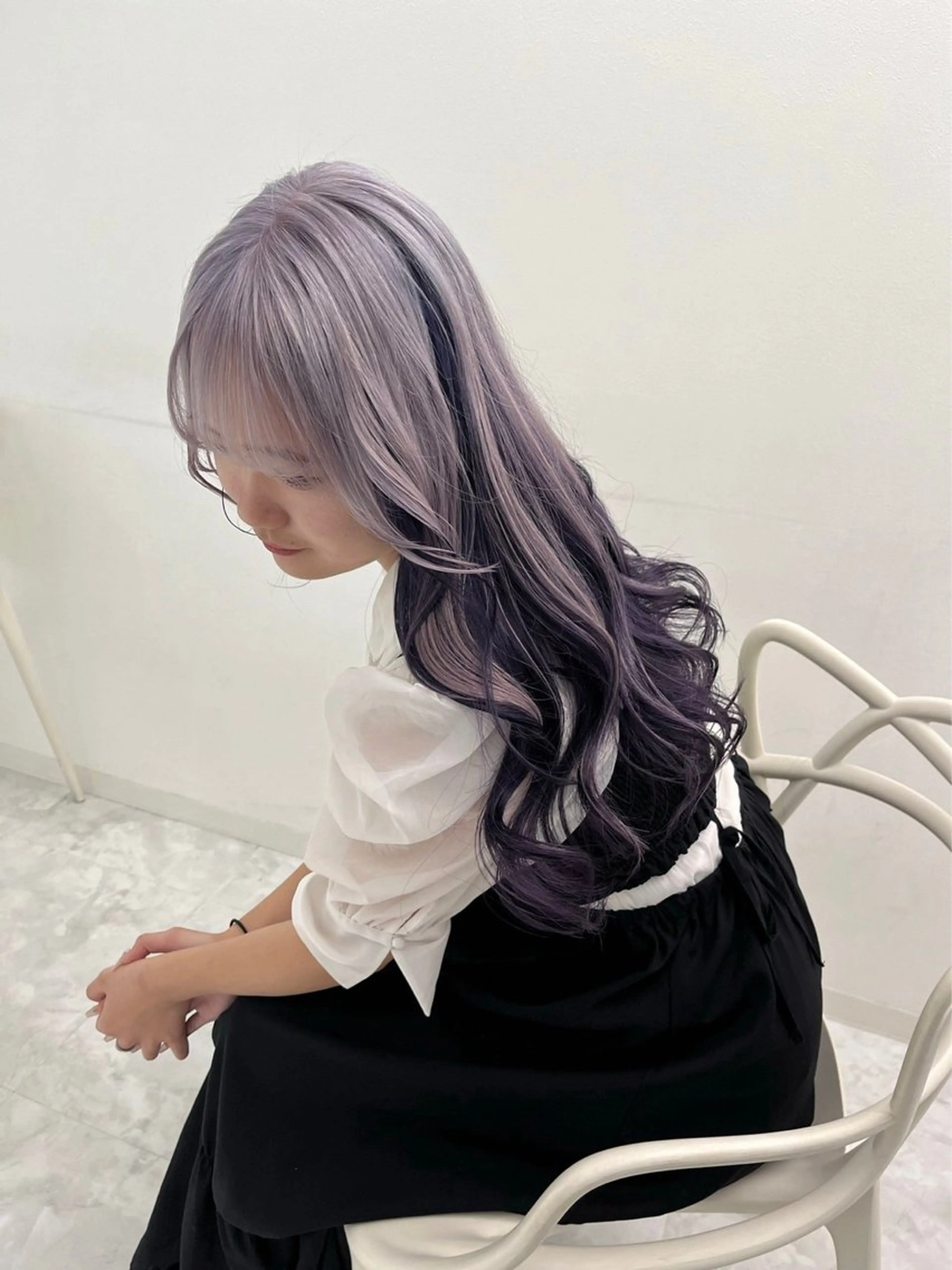 ロング カラー ヘアアレンジ 縮毛矯正🤍 盛れるボブ/ひかりのヘアスタイル