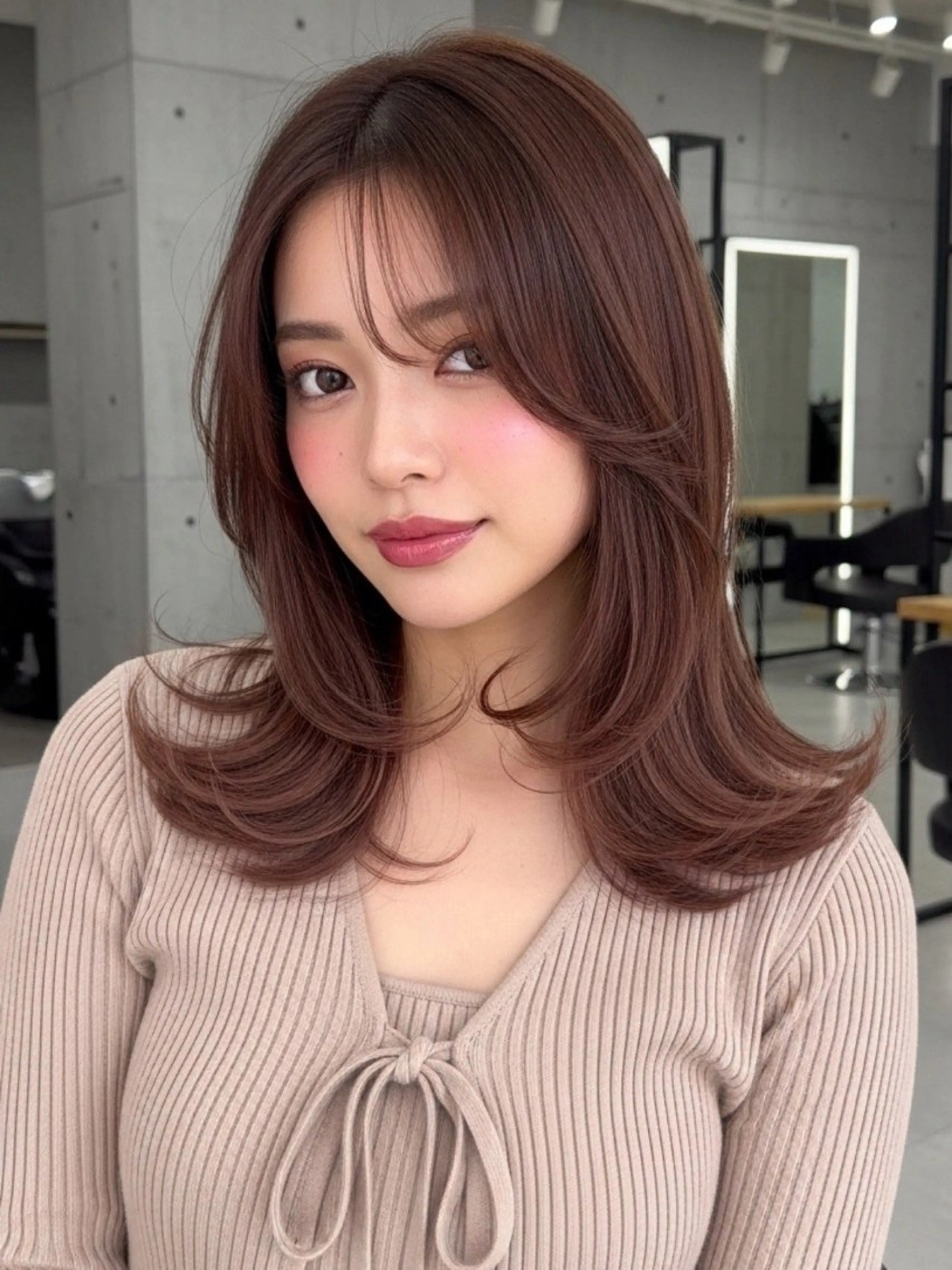 セミロング 似合わせボブ✖️ 韓国レイヤー✨小関のヘアスタイル