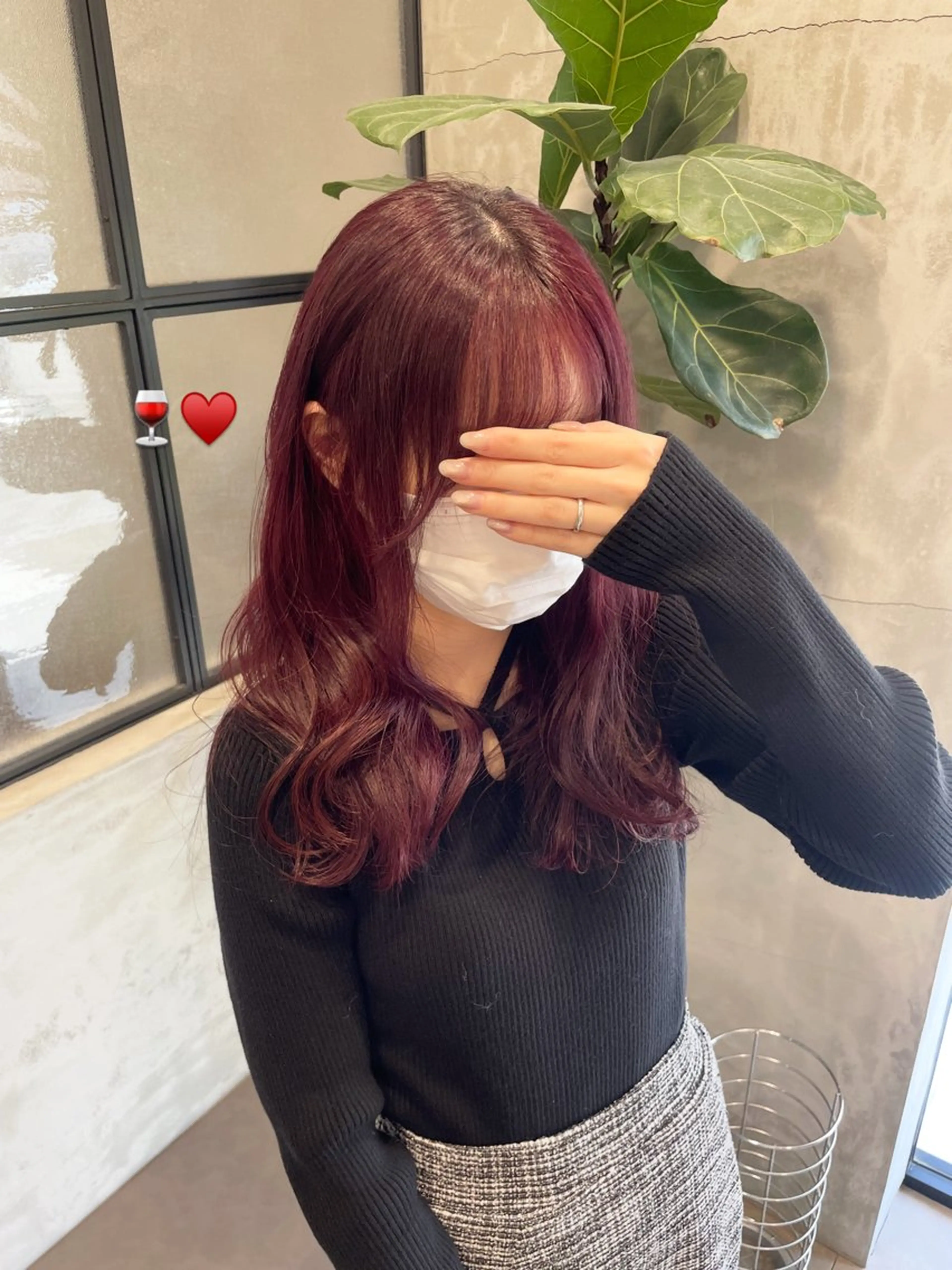 セミロング ヘアカラー 佐藤 由依/水光カラーのヘアスタイル