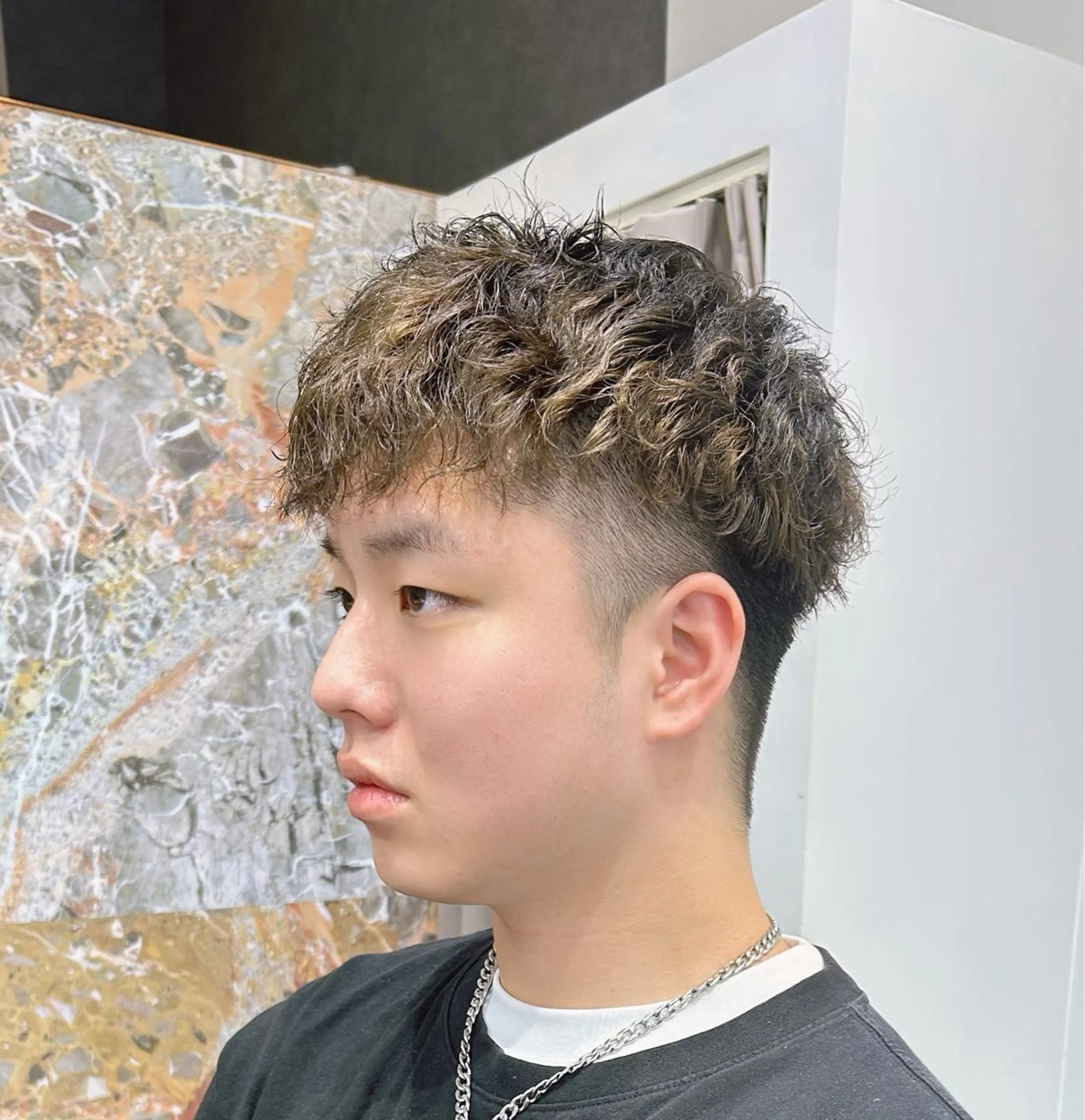 パーマ メンズ calna by ELMO  上ノ井のヘアスタイル