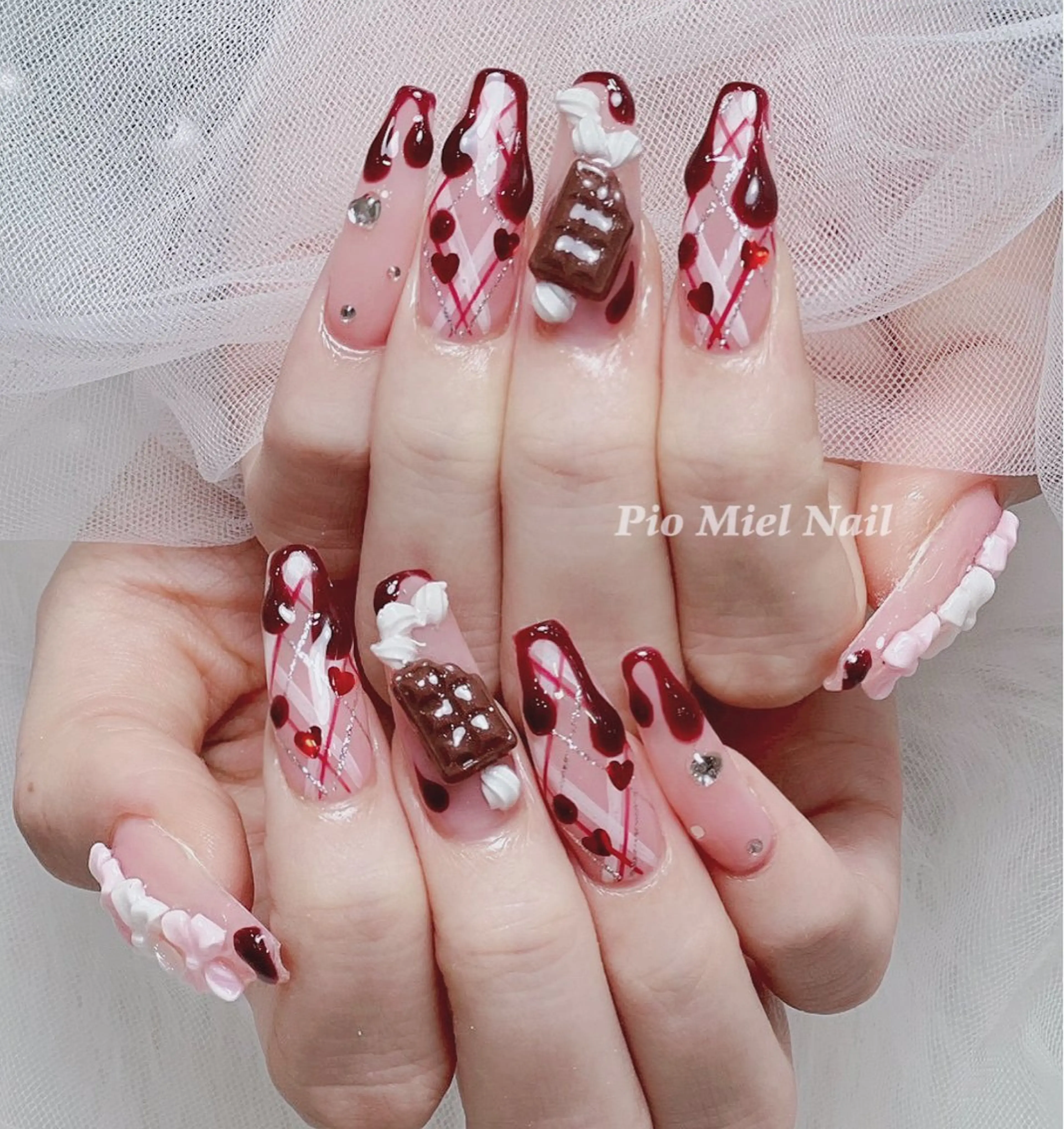 ネイル 韓国ネイル マグネットネイル ニュアンスネイル シンプルネイル ツイードネイル Pio Mielのネイルデザイン