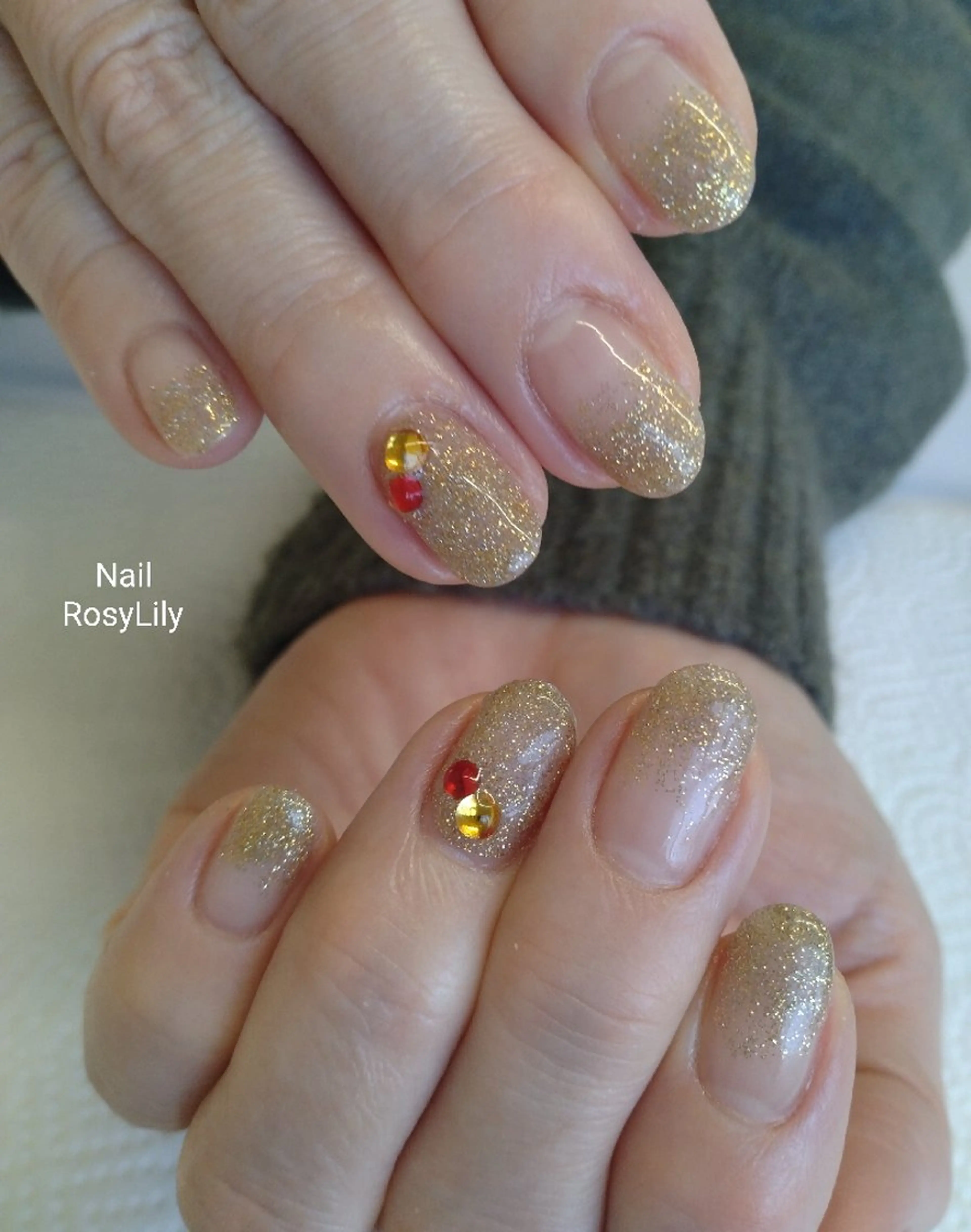 ネイル フラッシュネイル ハンドネイル ハンドケア プライベートサロン RosyLily所属・プライベートサロン Rosy Lilyのネイルデザイン