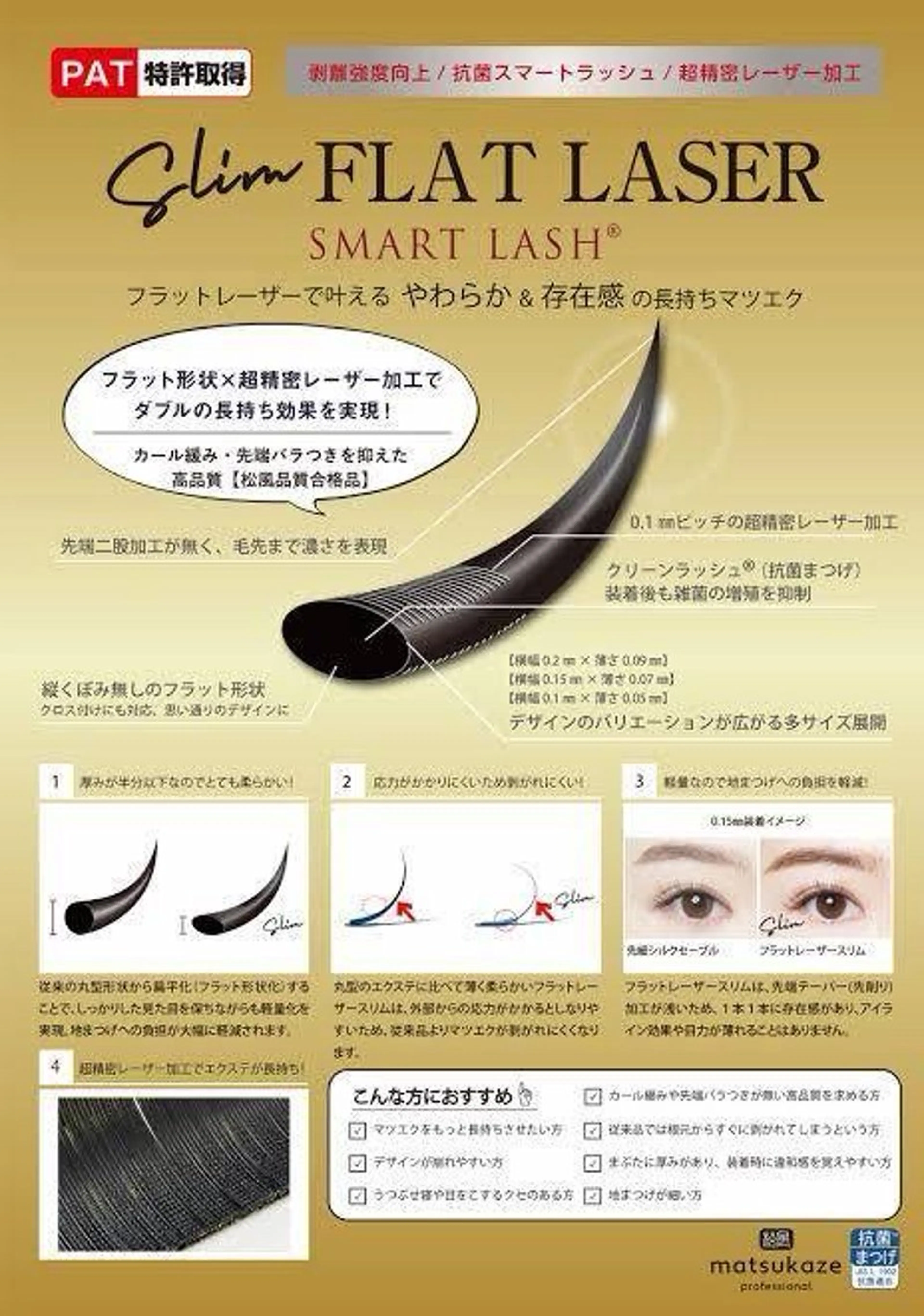 フラットラッシュ80本＋アップワードの写真