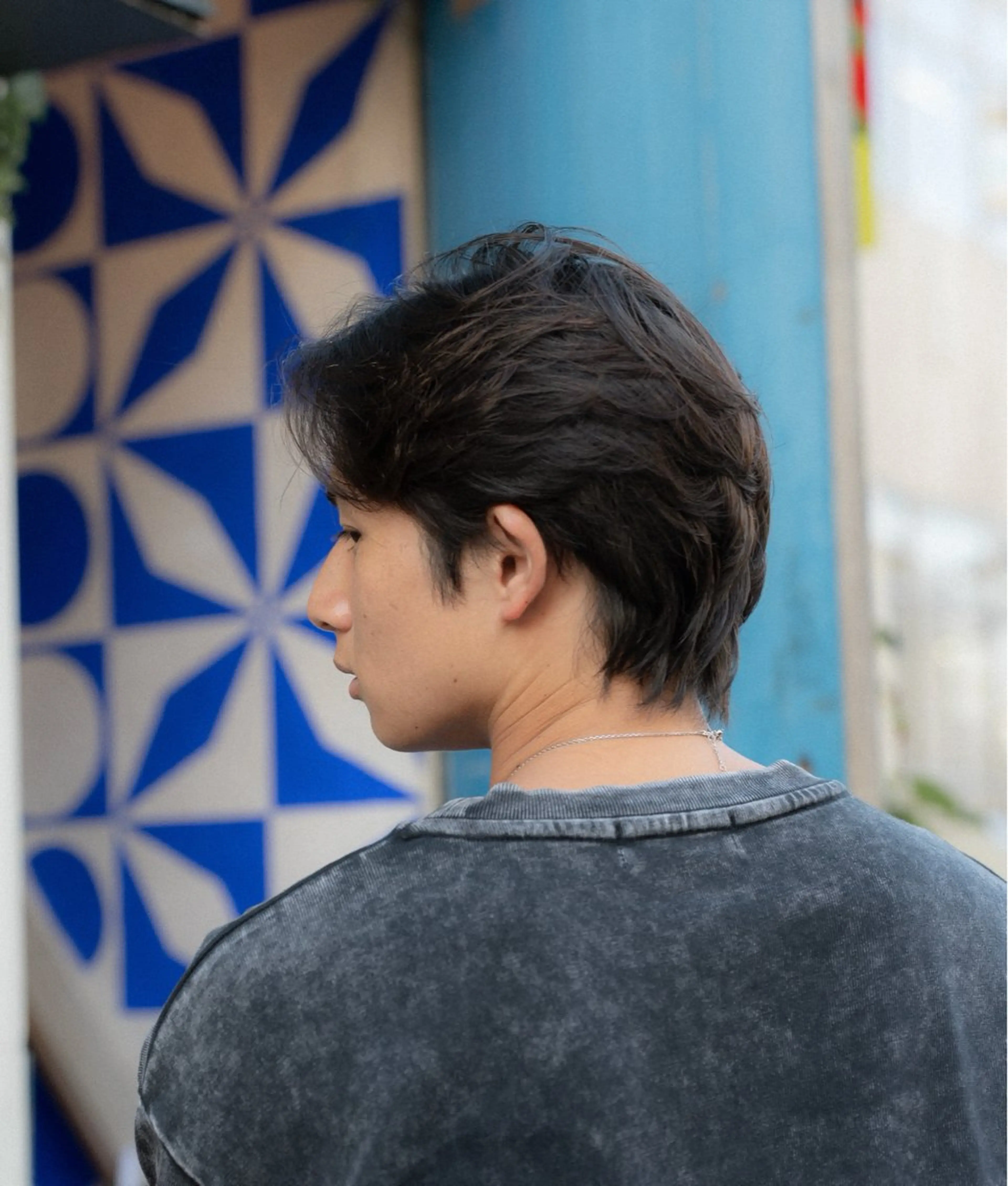 ミディアム カラー パーマ メンズ ミディアムパーマ メンズパーマ カット パーマ 🔗メンズサロン🔗 Kieのヘアスタイル