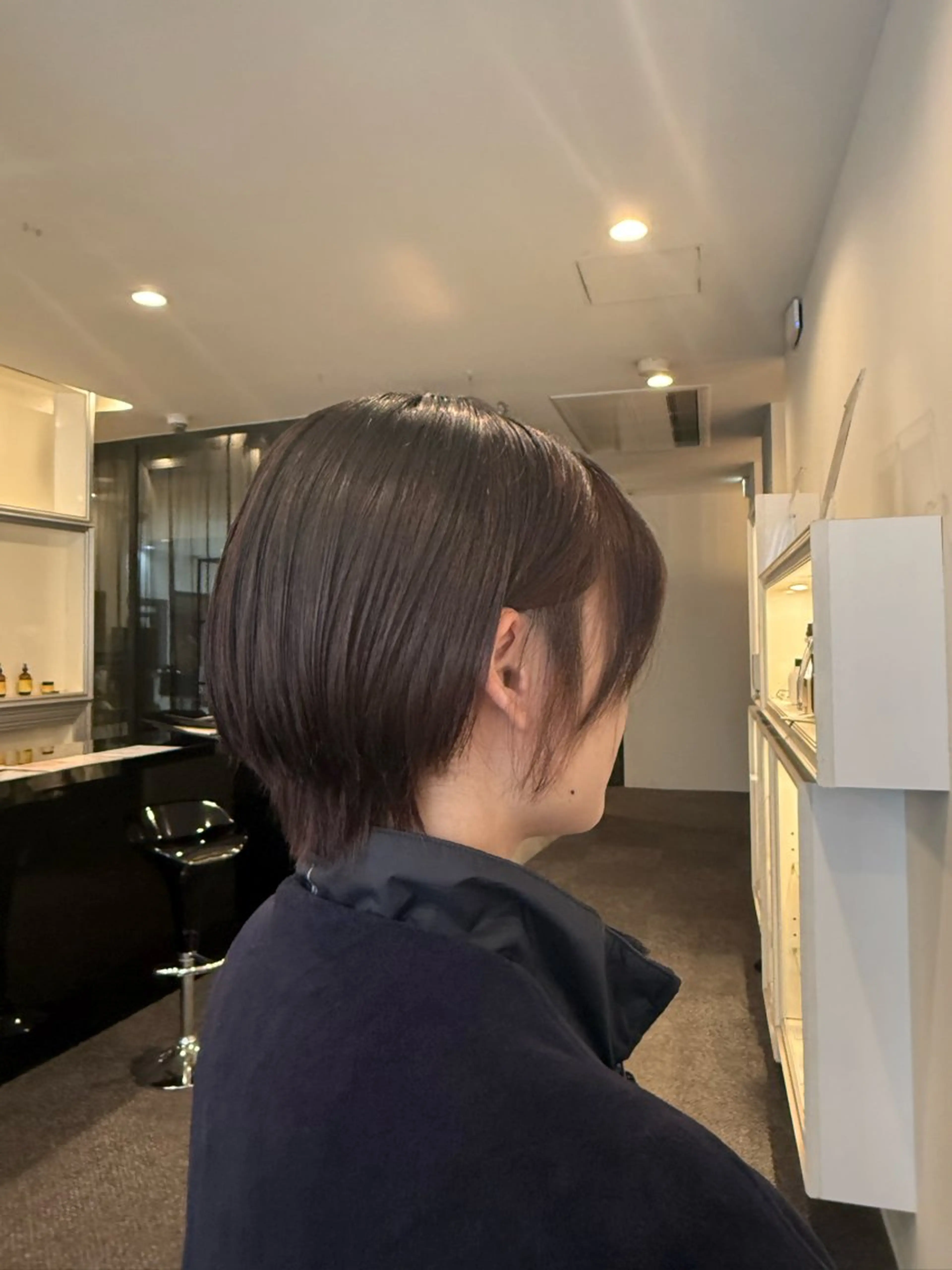 ショート カラー ブラウンカラー ヘアカラー いしはま ななかのヘアスタイル