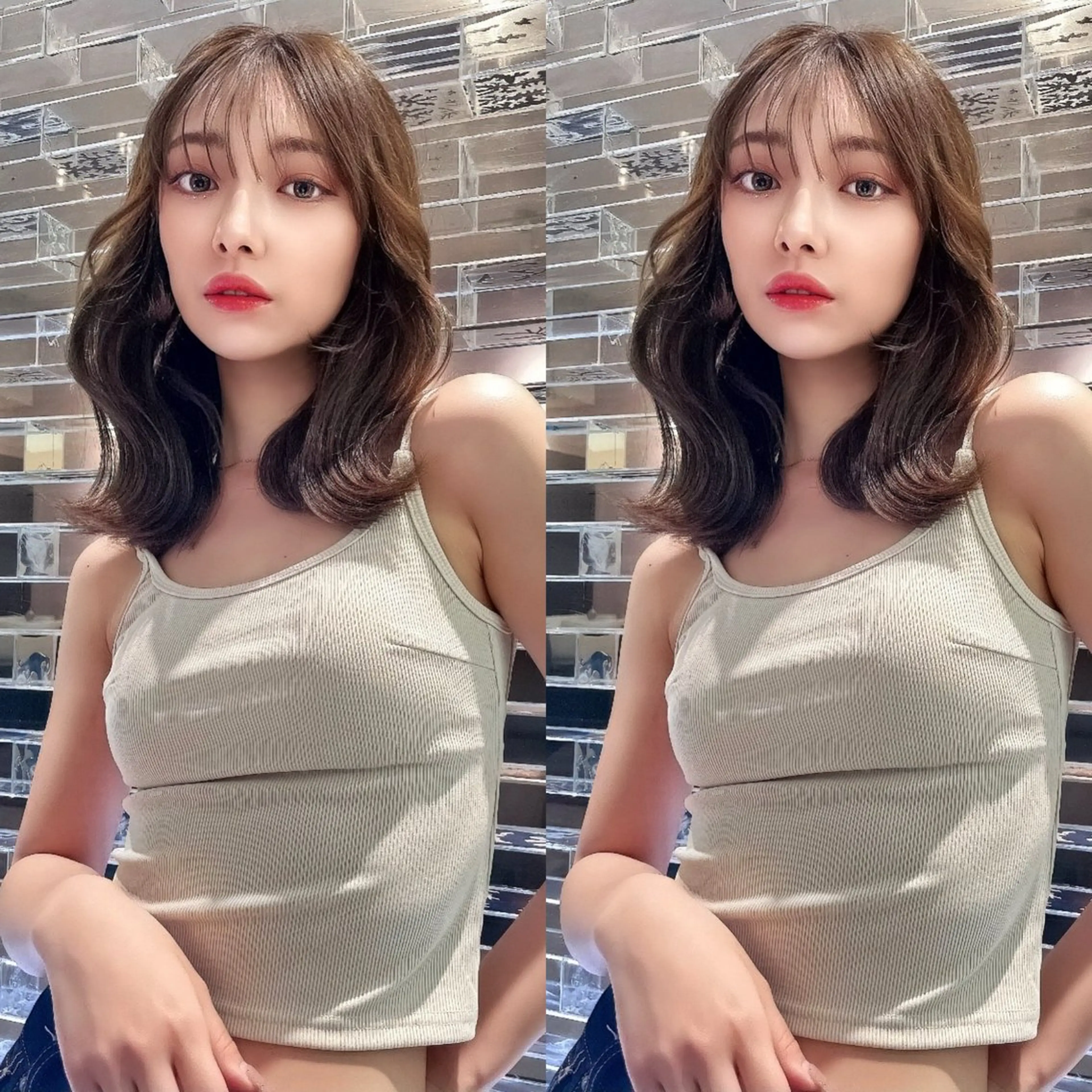 ミディアム カラー レイヤー/髪質改善 /透け感カラー/艶髪のヘアスタイル