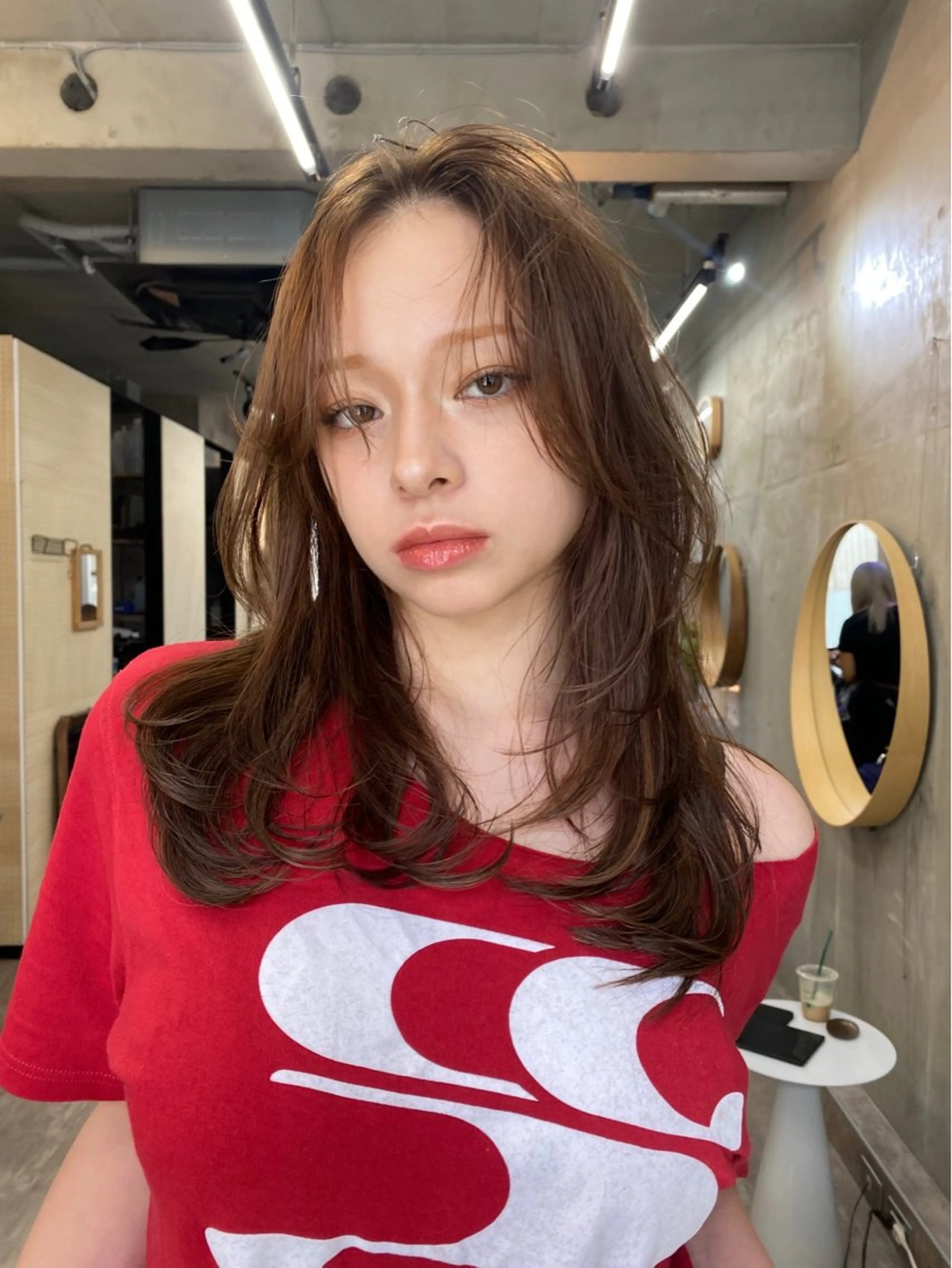 ロング カラー ベージュカラー ハイレイヤー レイヤーカット カット カットモデル募集中 ／HARUKA🎀のヘアスタイル