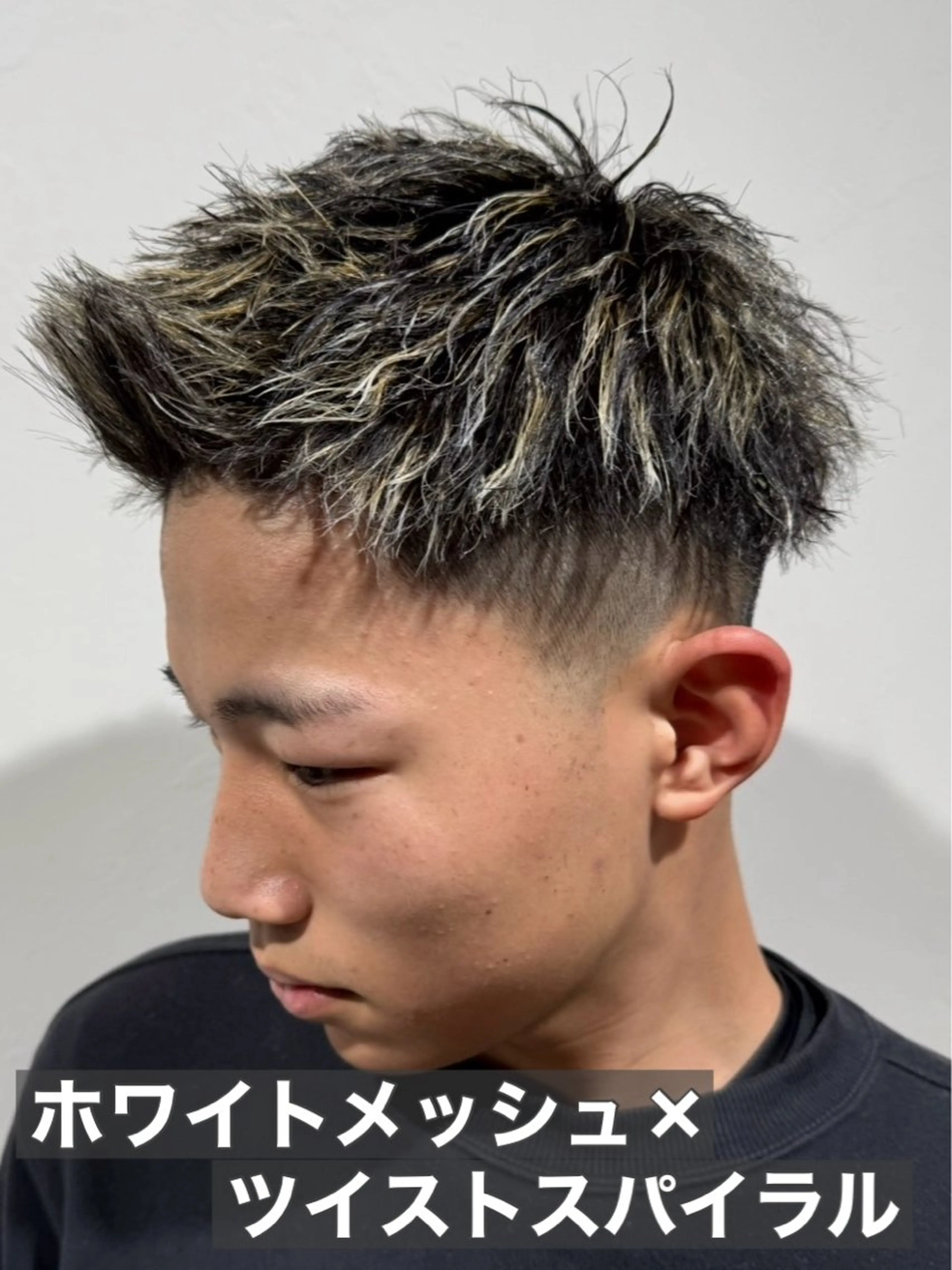 ショート パーマ メンズ メンズメッシュ メンズパーマ ツイストスパイラルパーマ スパイラルパーマ メンズパーマカット 達人/涼のヘアスタイル