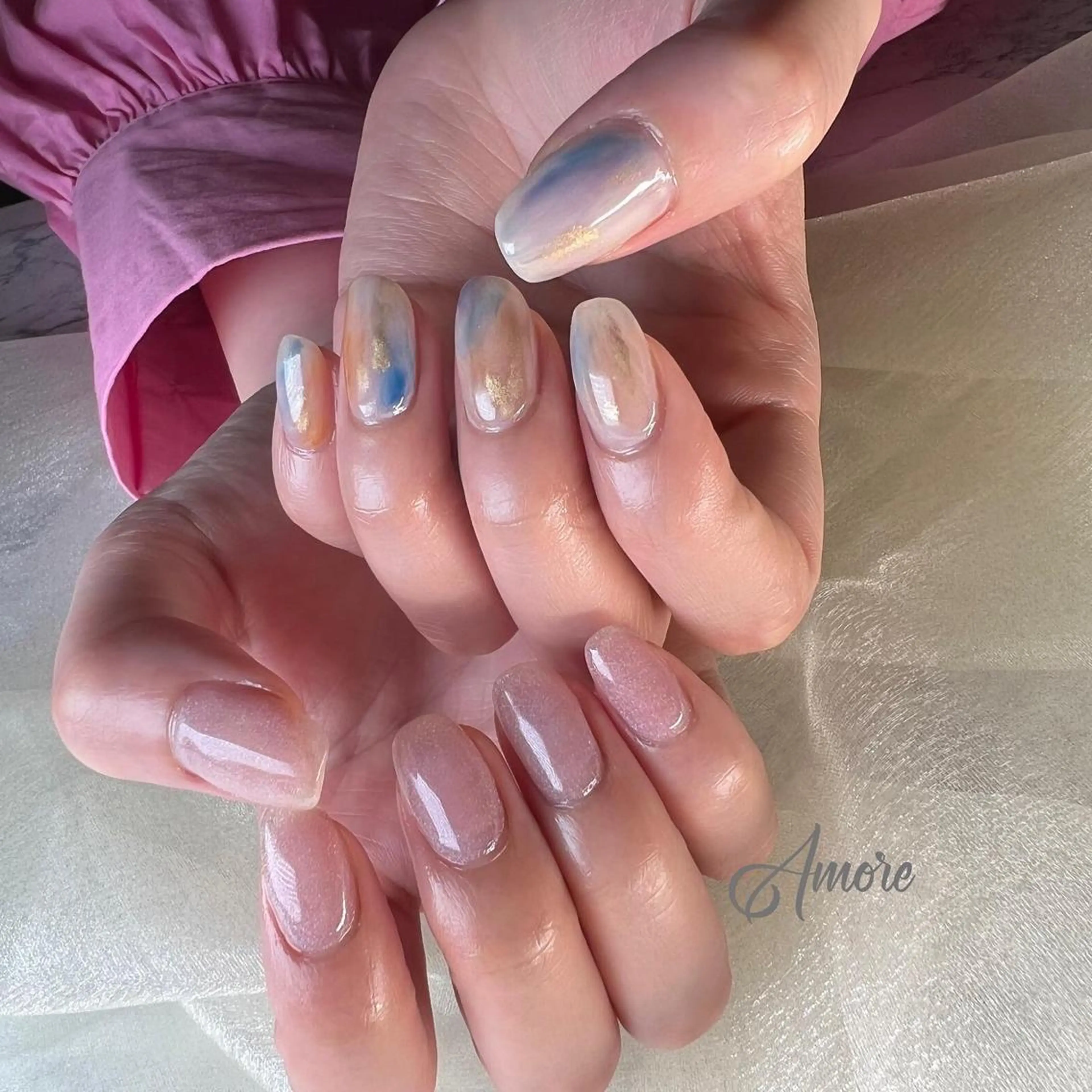 ネイル ジェルネイル 氷ネイル・うるうるネイル マグネットネイル ミラーネイル ニュアンスネイル You kyehwaのネイルデザイン