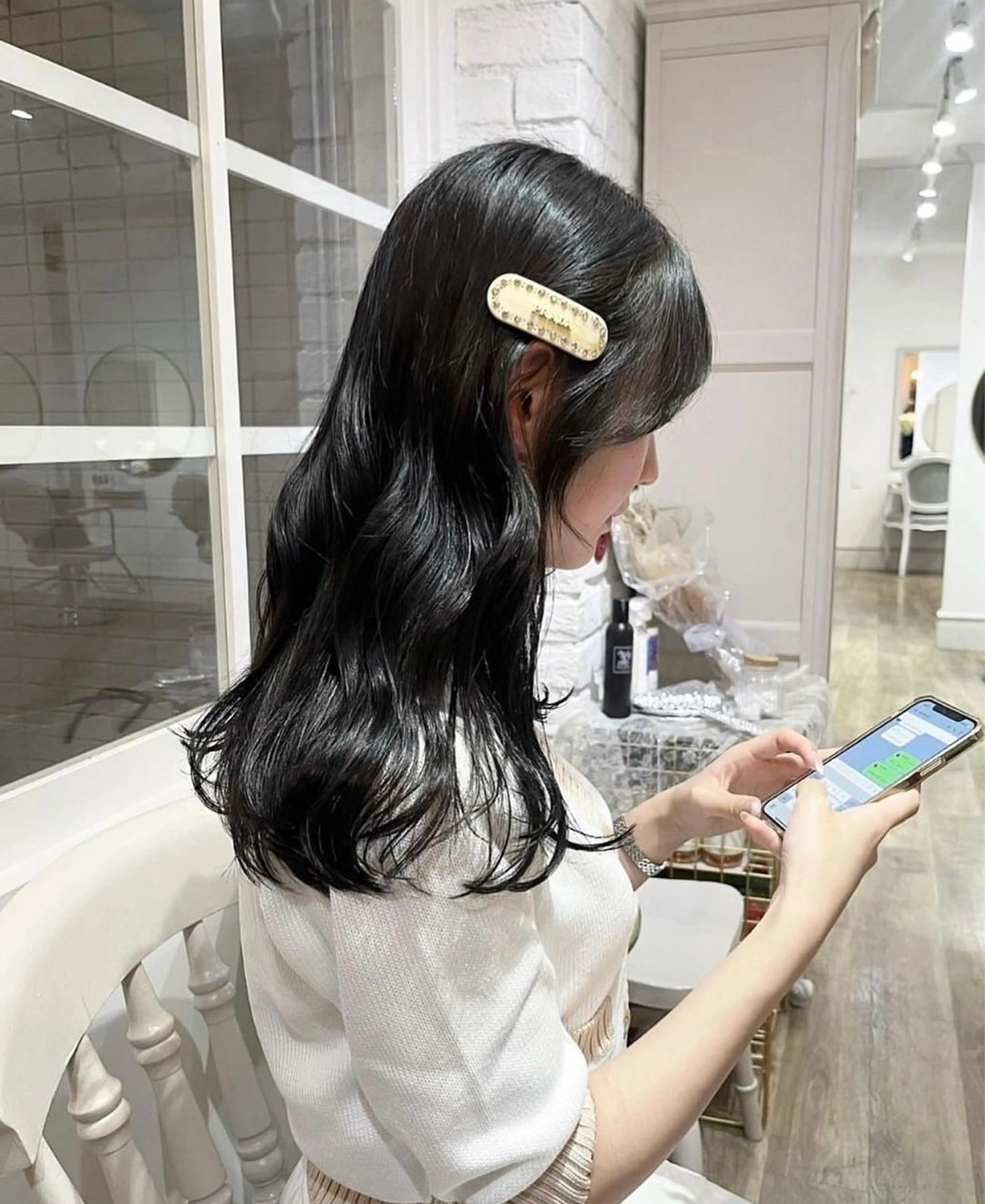 ロング カラー 𝗺𝗶𝗸𝘂♡ 似合わせ🎀のヘアスタイル