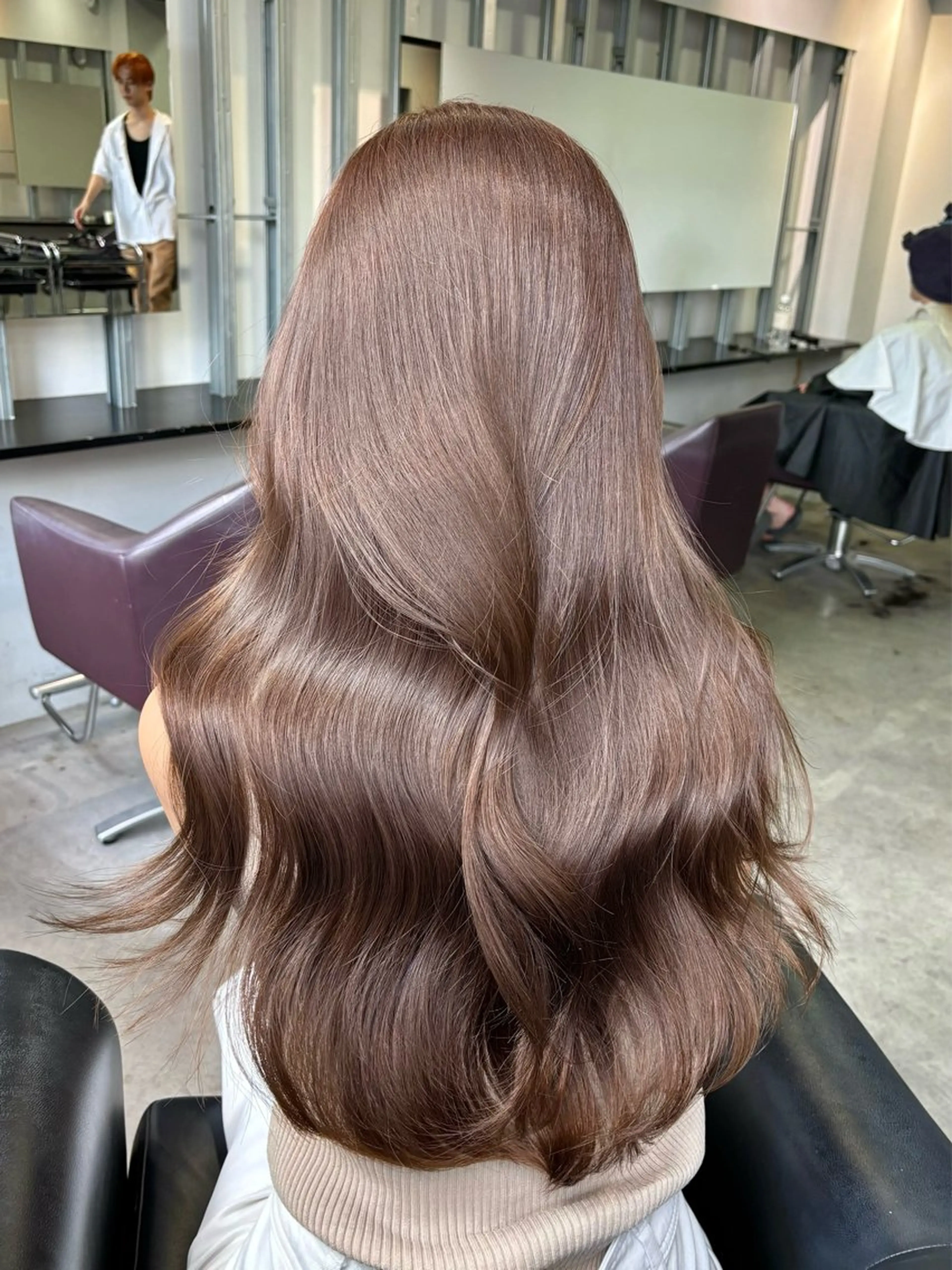 ロング カラー ヘアカラー トリートメント オリーブベージュ 🫒🩶Rianaのヘアスタイル