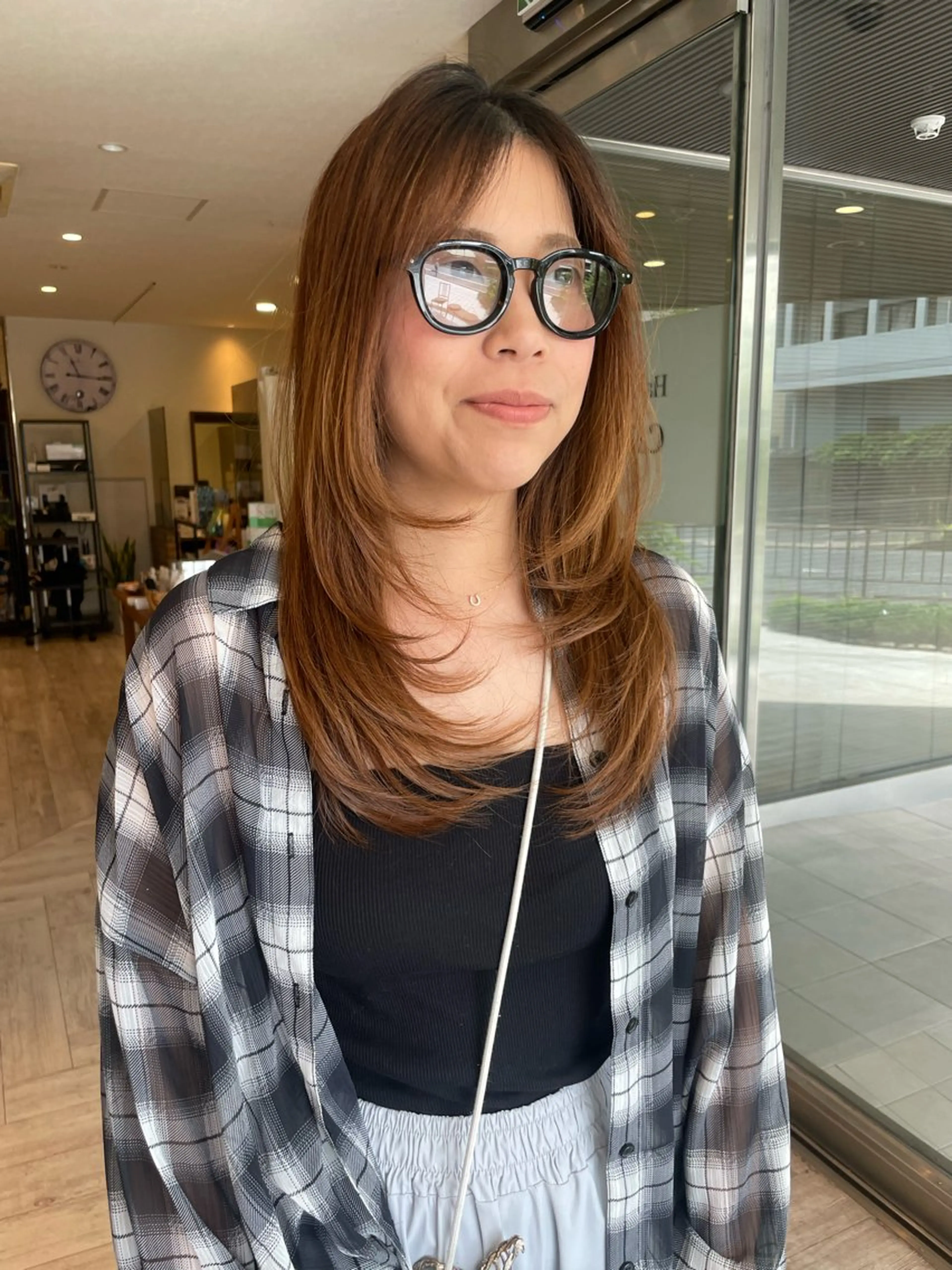 ロング カット ヘアカラー トリートメント ✨レイヤーお任せ✨ 林有里子のヘアスタイル