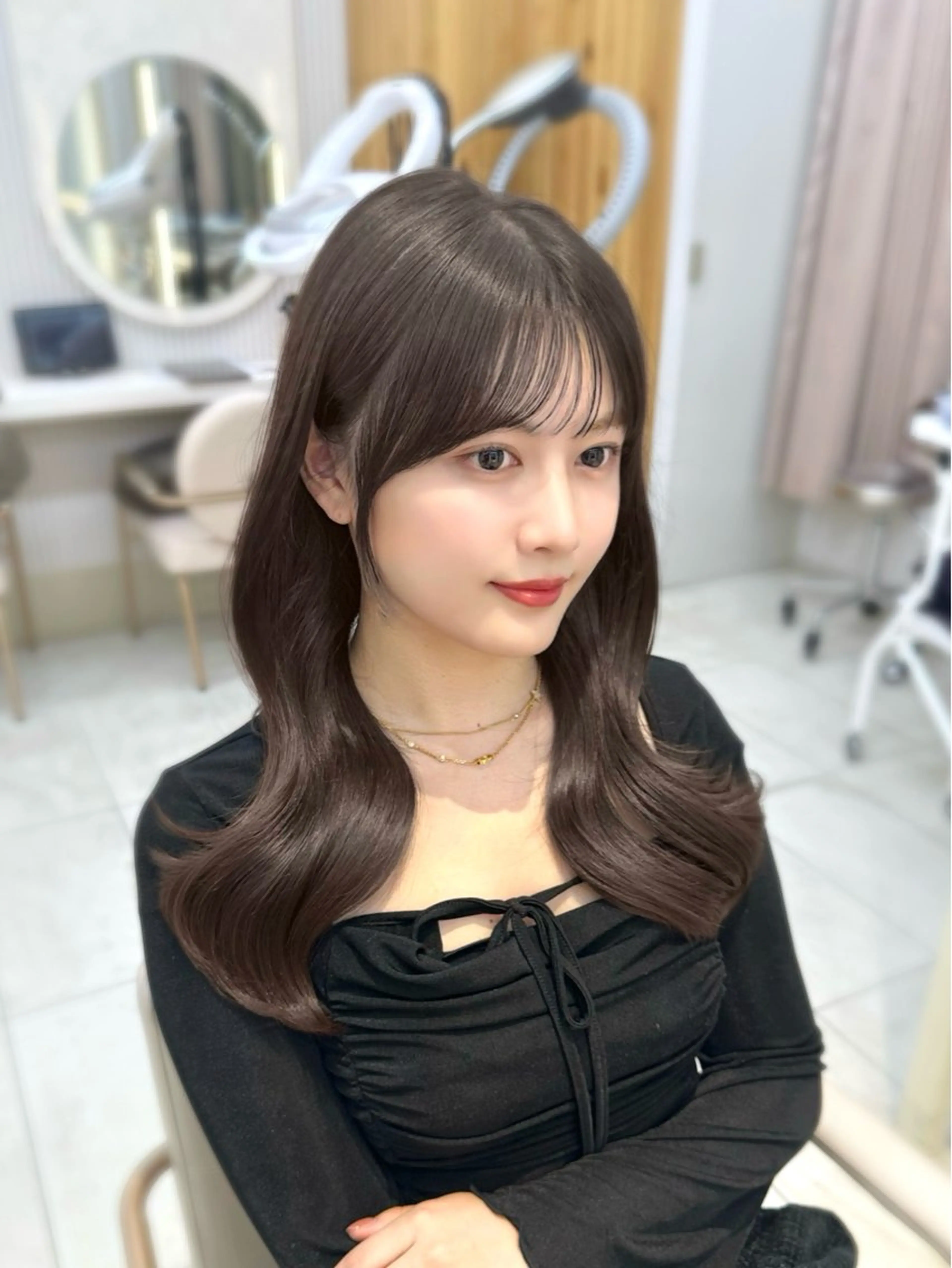 セミロング カラー カット ヘアカラー トリートメント 🇰🇷韓国風くびれ ヘア🇰🇷中村優大のヘアスタイル