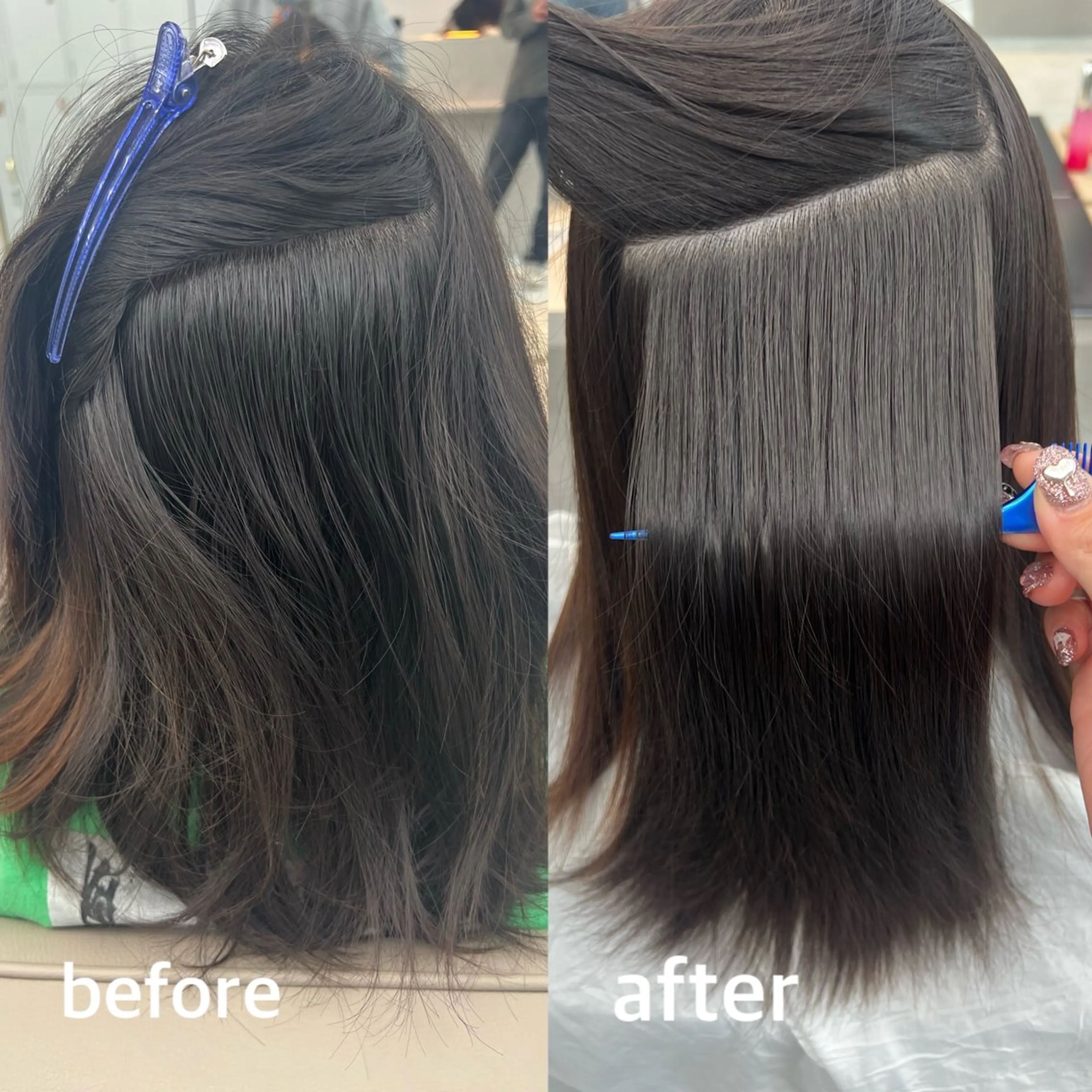 セミロング パーマ 縮毛矯正 縮毛矯正 🫧ボブ/艶髪カラー 伊原修子のヘアスタイル